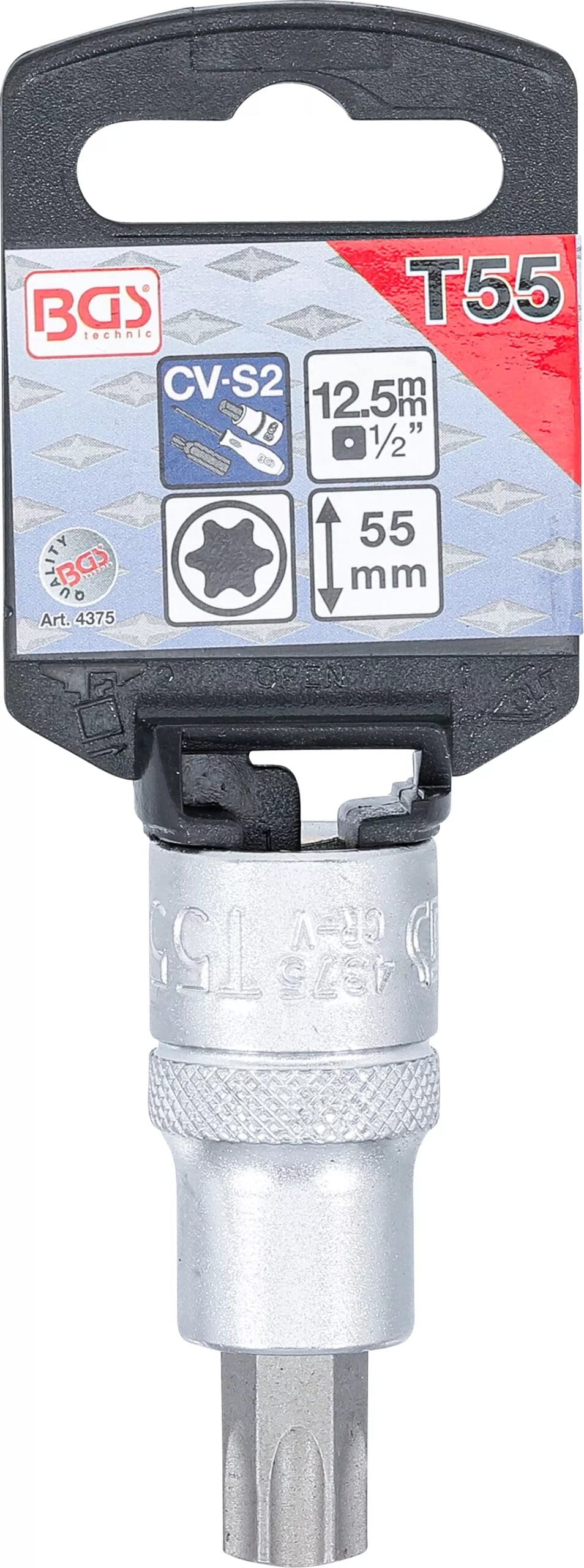 5 mm (1/2") | profil T (pour Torx) T55 5 mm (1/2") | profil T (pour Torx) T55