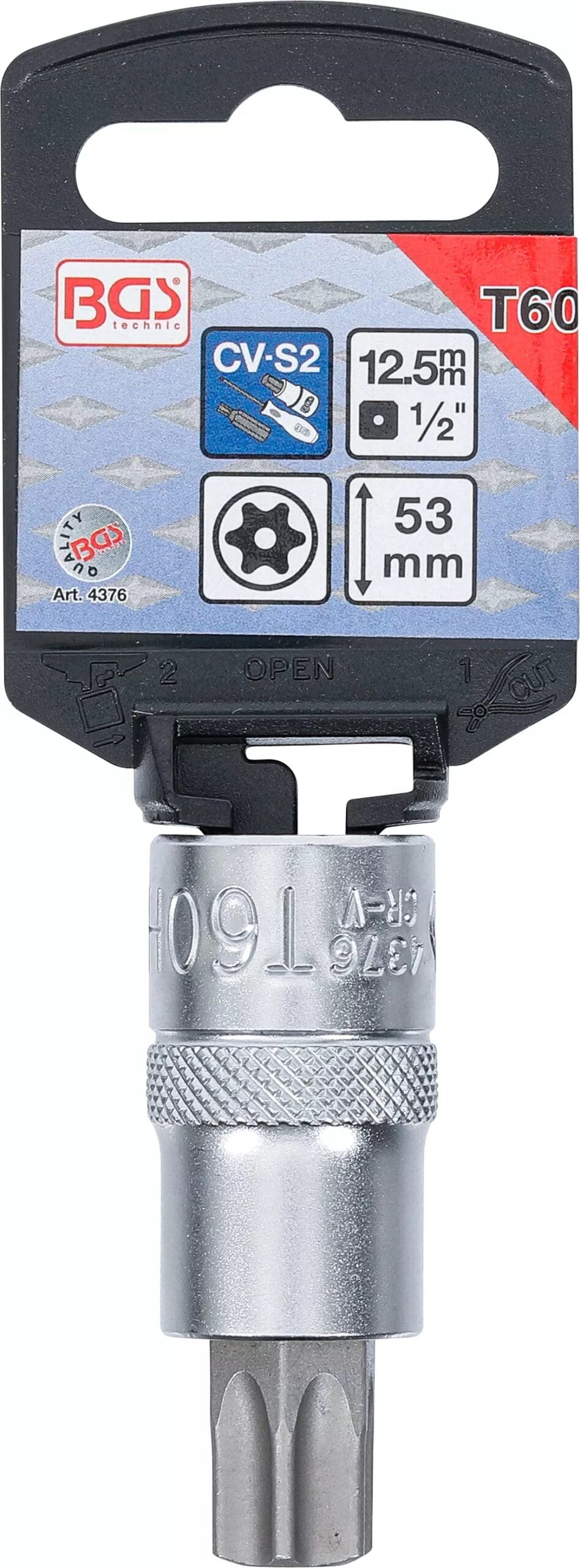 5 mm (1/2") | profil T (pour Torx) avec perçage T60 5 mm (1/2") | profil T (pour Torx) avec perçage T60