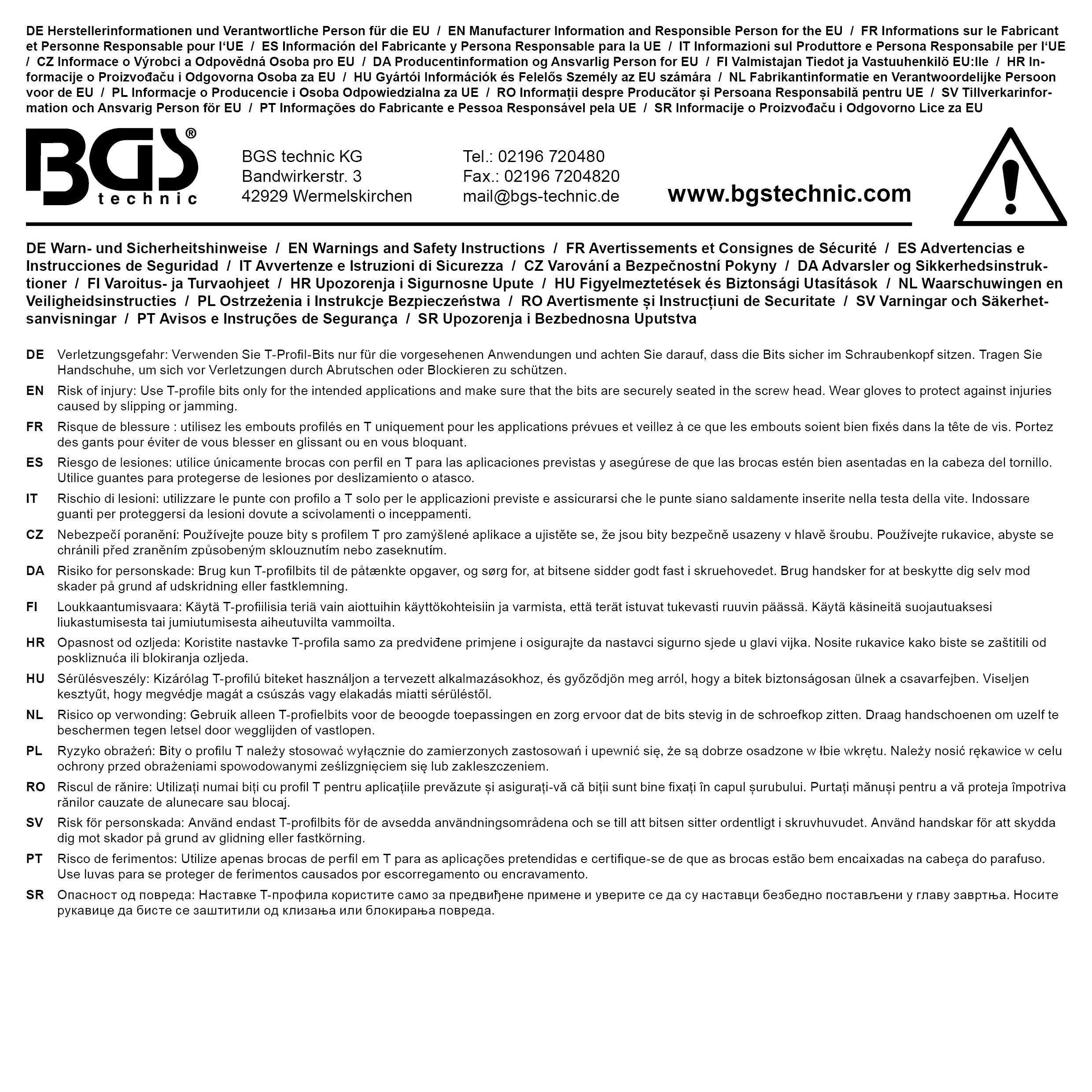 BGS technic Douille à embouts | longueur 100 mm | 12 BGS technic Douille à embouts | longueur 100 mm | 12