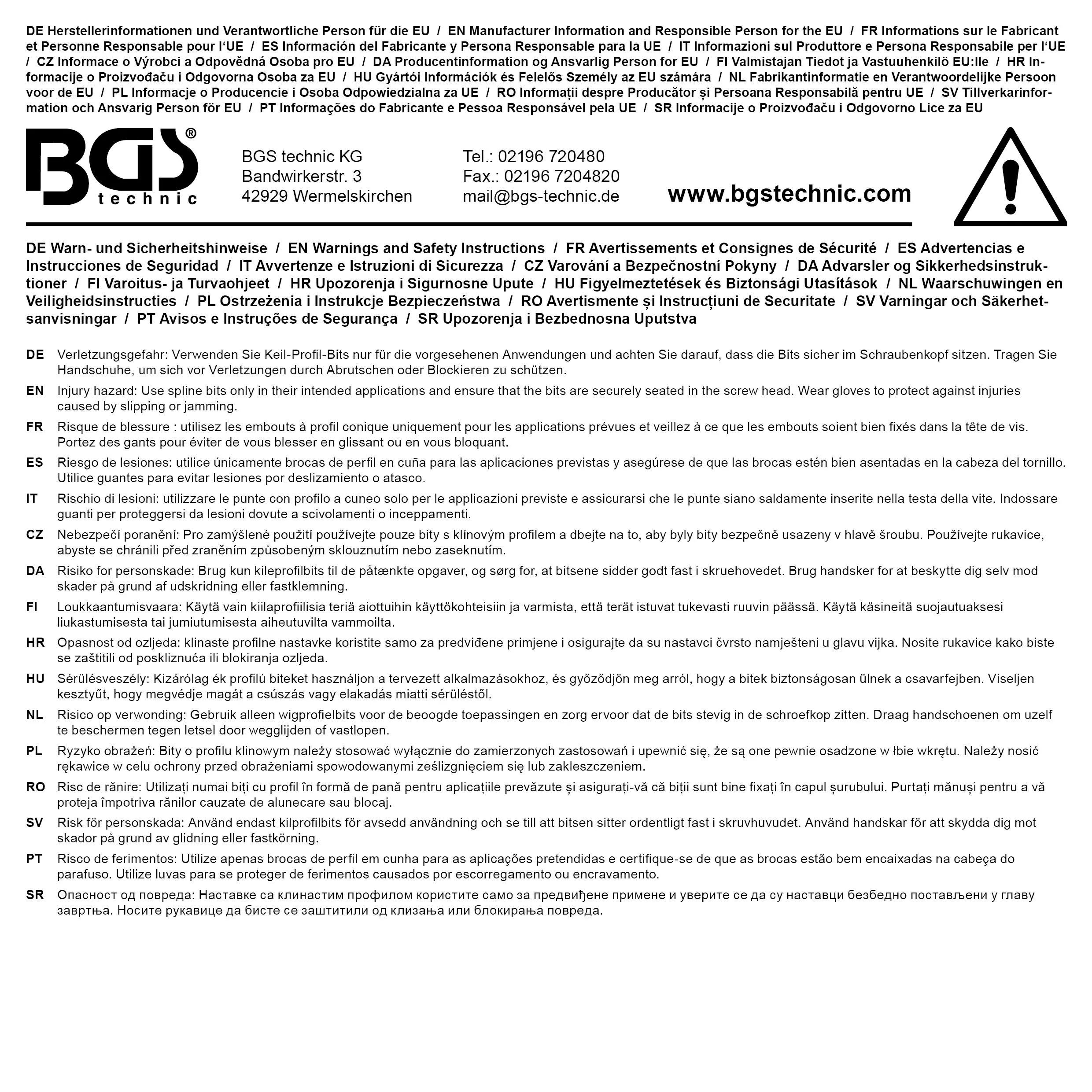 BGS technic Douilles à embouts | Longueur 100 mm | 10 mm (3/8") | profil cannelé (pour RIBE) M7 BGS technic Douilles à embouts | Longueur 100 mm | 10 mm (3/8") | profil cannelé (pour RIBE) M7