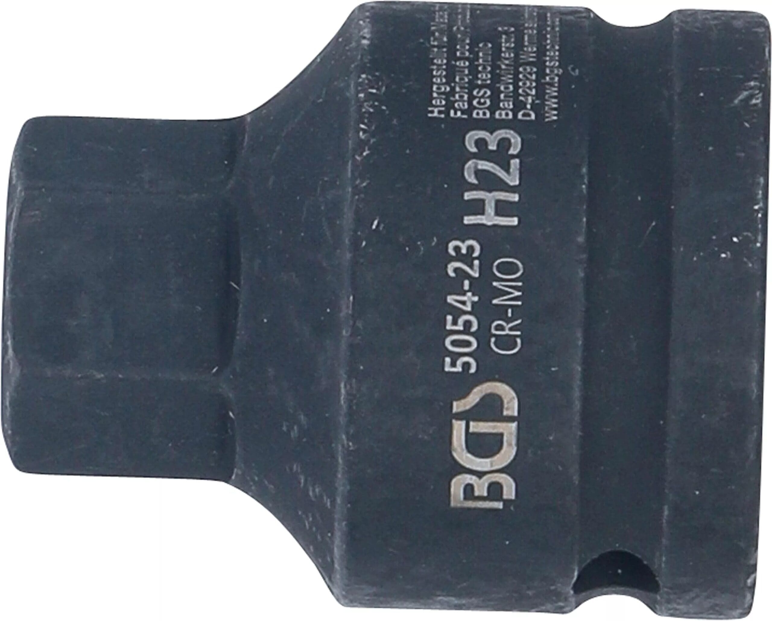 BGS technic Douille à embouts à choc | longueur 55 mm | 20 mm (3/4") | six pans intérieurs 23 mm BGS technic Douille à embouts à choc | longueur 55 mm | 20 mm (3/4") | six pans intérieurs 23 mm