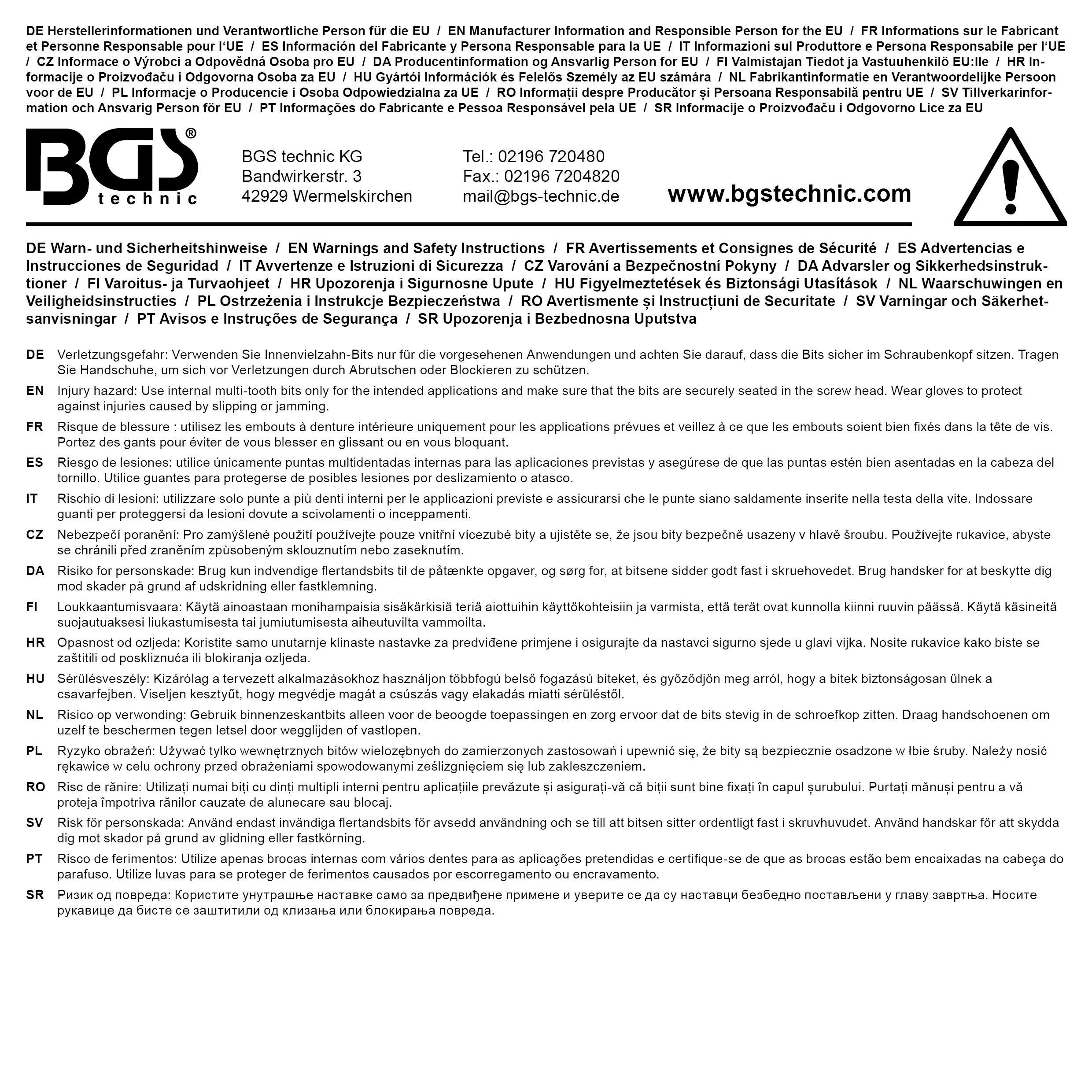BGS technic Douille à embouts à choc | longueur 55 mm | 20 mm (3/4") | denture multiple intérieure (pour XZN) M24 BGS technic Douille à embouts à choc | longueur 55 mm | 20 mm (3/4") | denture multiple intérieure (pour XZN) M24