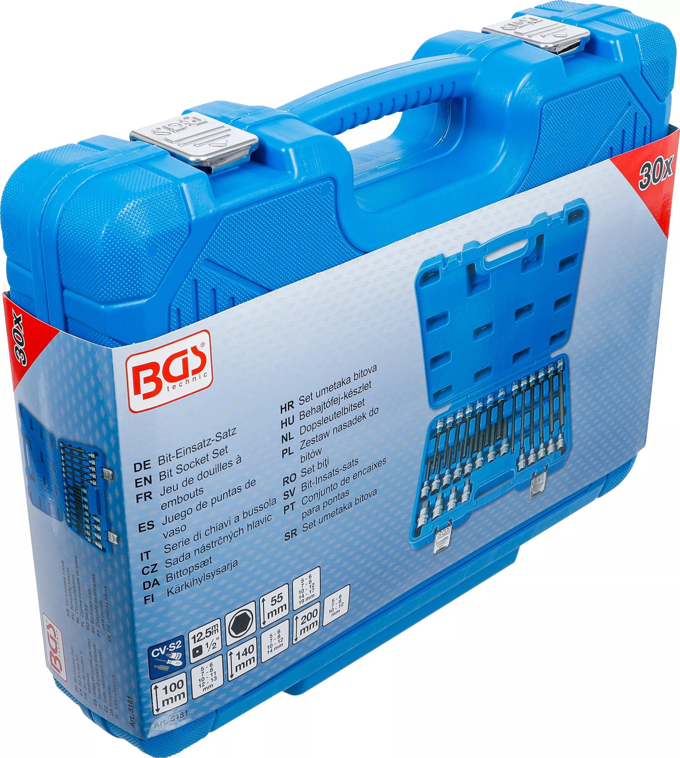 5 mm (1/2") | six pans intérieurs | 30 pièces 5 mm (1/2") | six pans intérieurs | 30 pièces