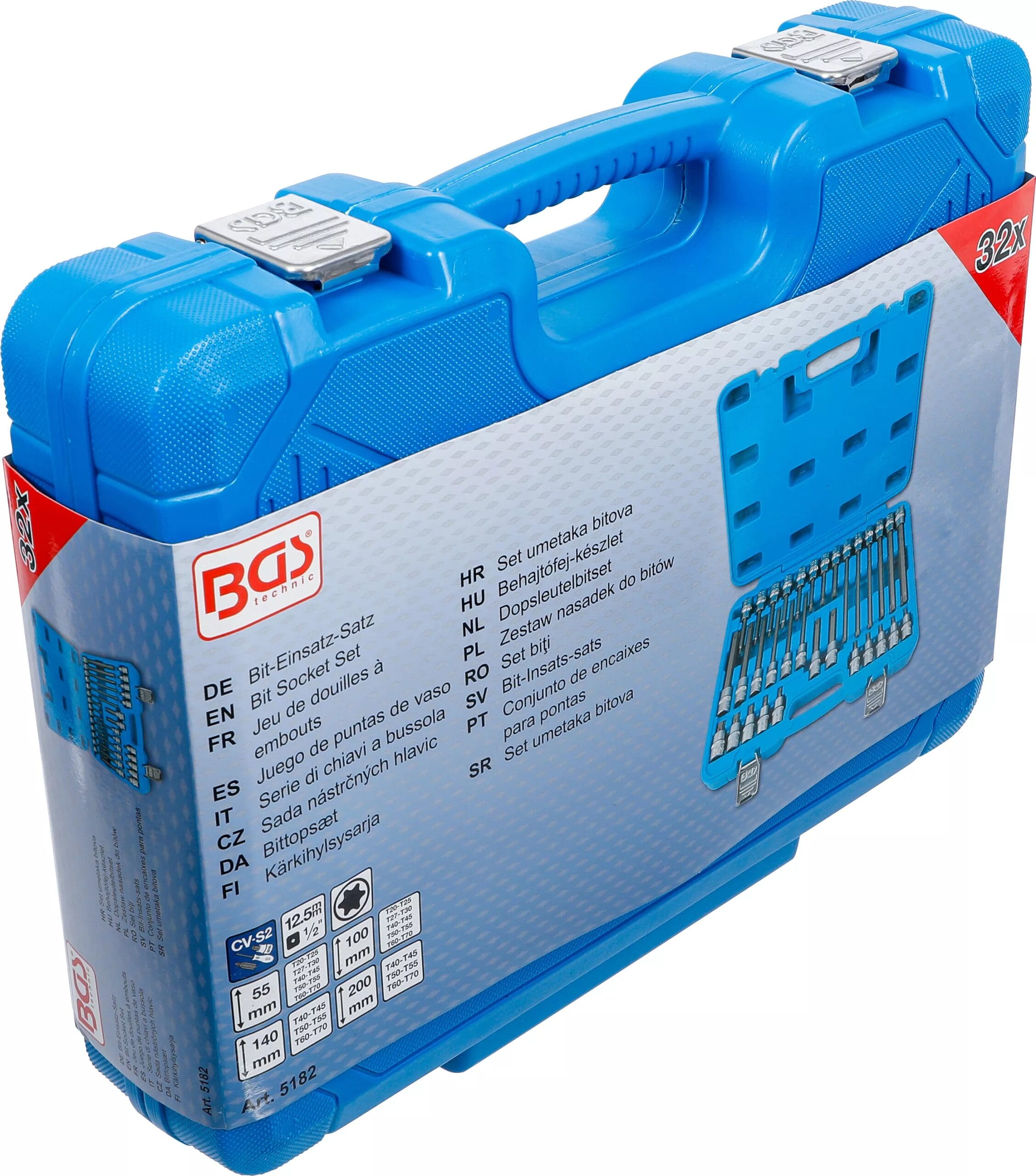 5 mm (1/2") | profil T (pour Torx) | 32 pièces 5 mm (1/2") | profil T (pour Torx) | 32 pièces