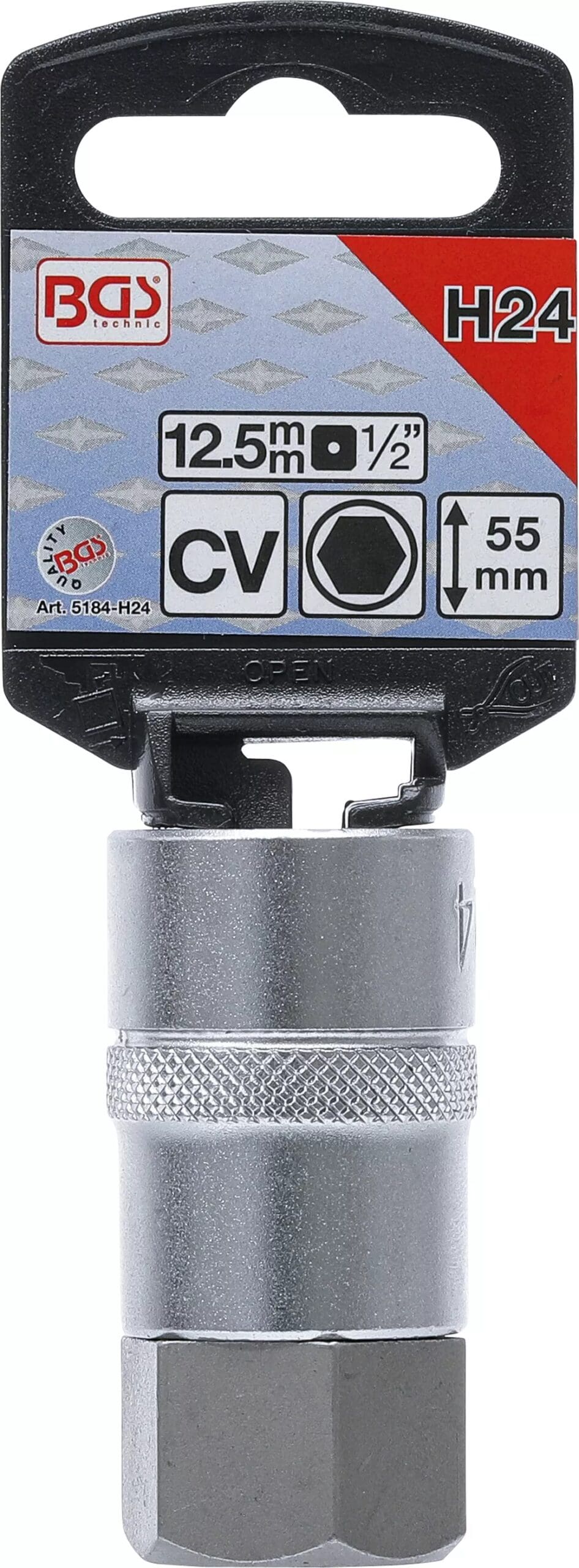 5 mm (1/2") | six pans intérieurs 24 mm 5 mm (1/2") | six pans intérieurs 24 mm