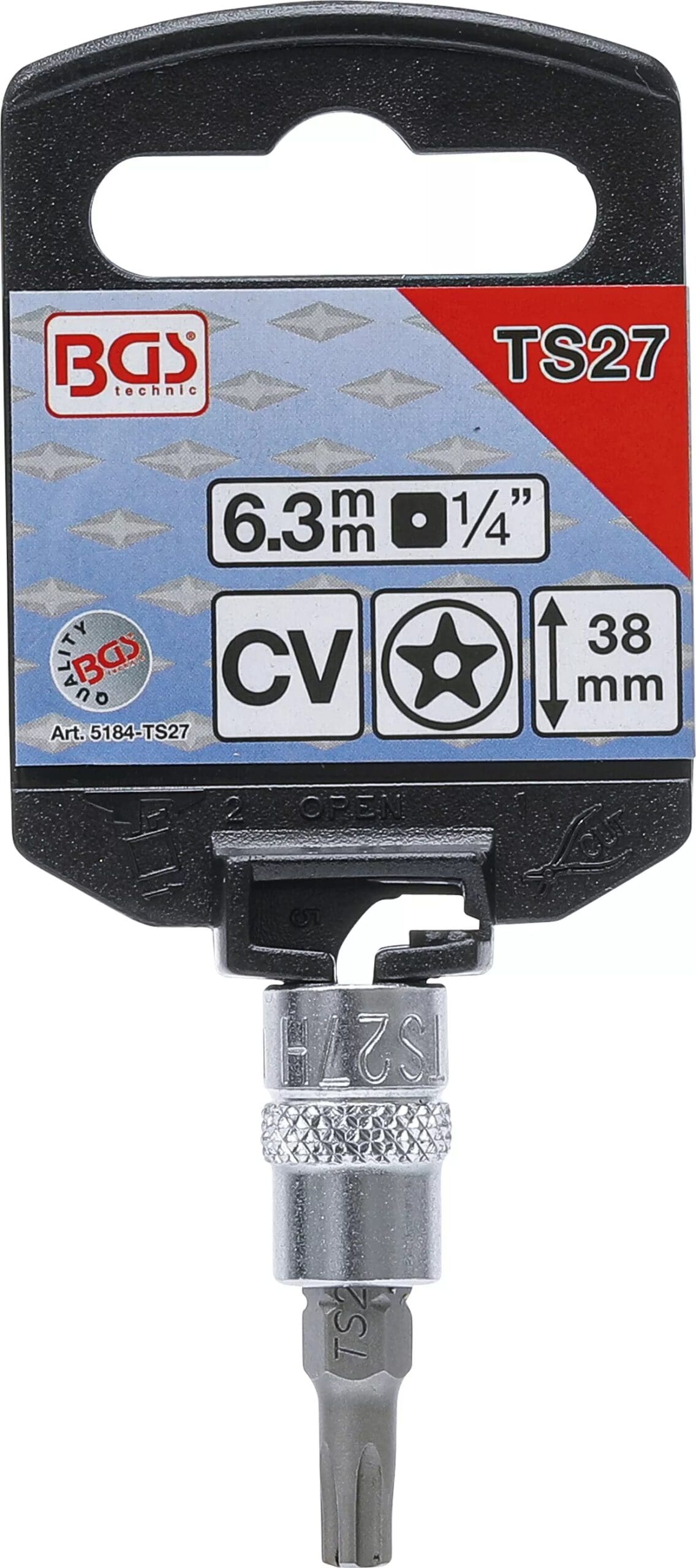 3 mm (1/4") | profil TS (pour Torx Plus) avec perçage TS27 3 mm (1/4") | profil TS (pour Torx Plus) avec perçage TS27