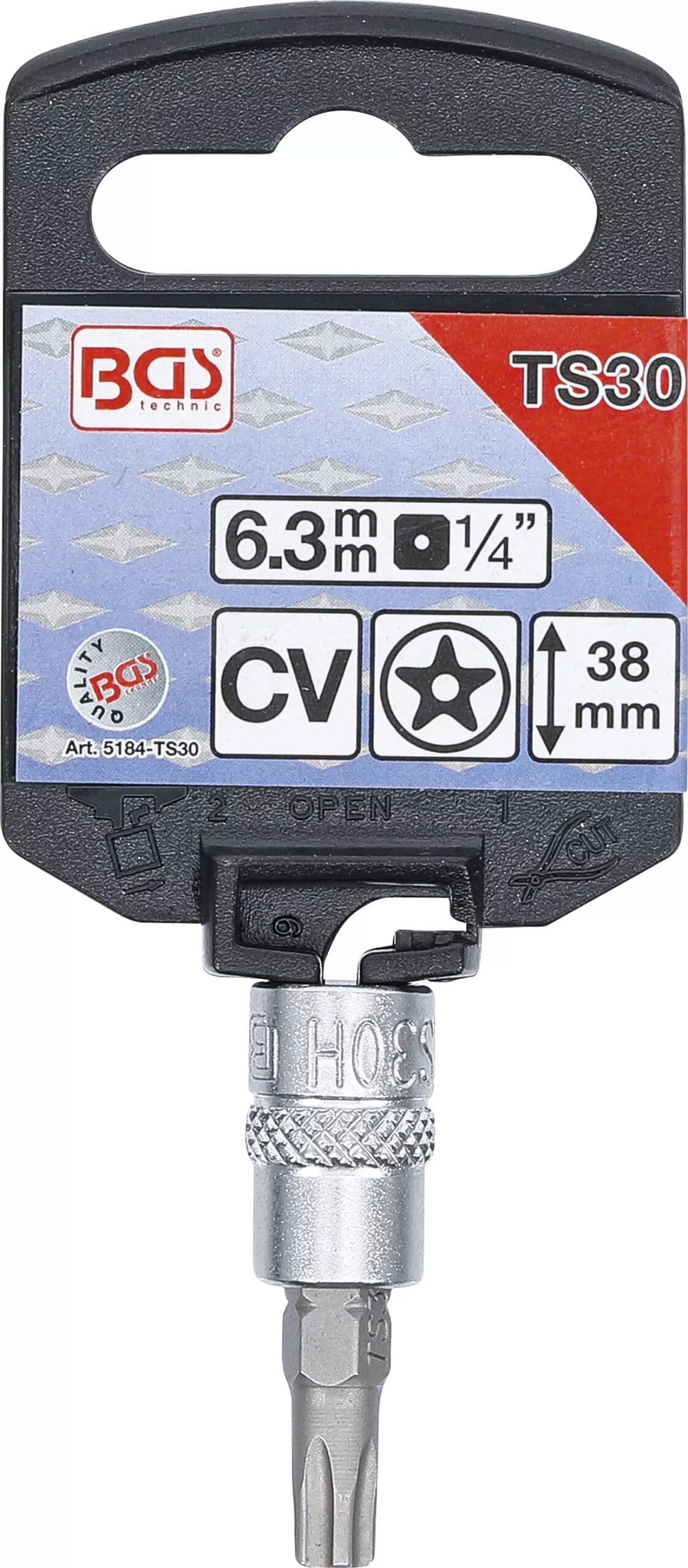 3 mm (1/4") | profil TS (pour Torx Plus) avec perçage TS30 3 mm (1/4") | profil TS (pour Torx Plus) avec perçage TS30