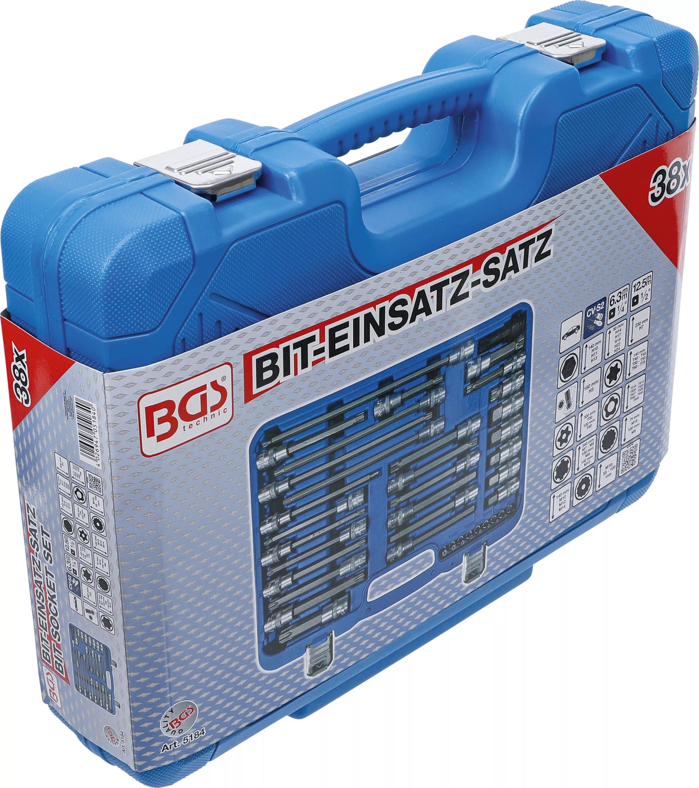 BGS technic Jeu de douilles à embouts | spécialement pour automobiles | 38 pièces BGS technic Jeu de douilles à embouts | spécialement pour automobiles | 38 pièces