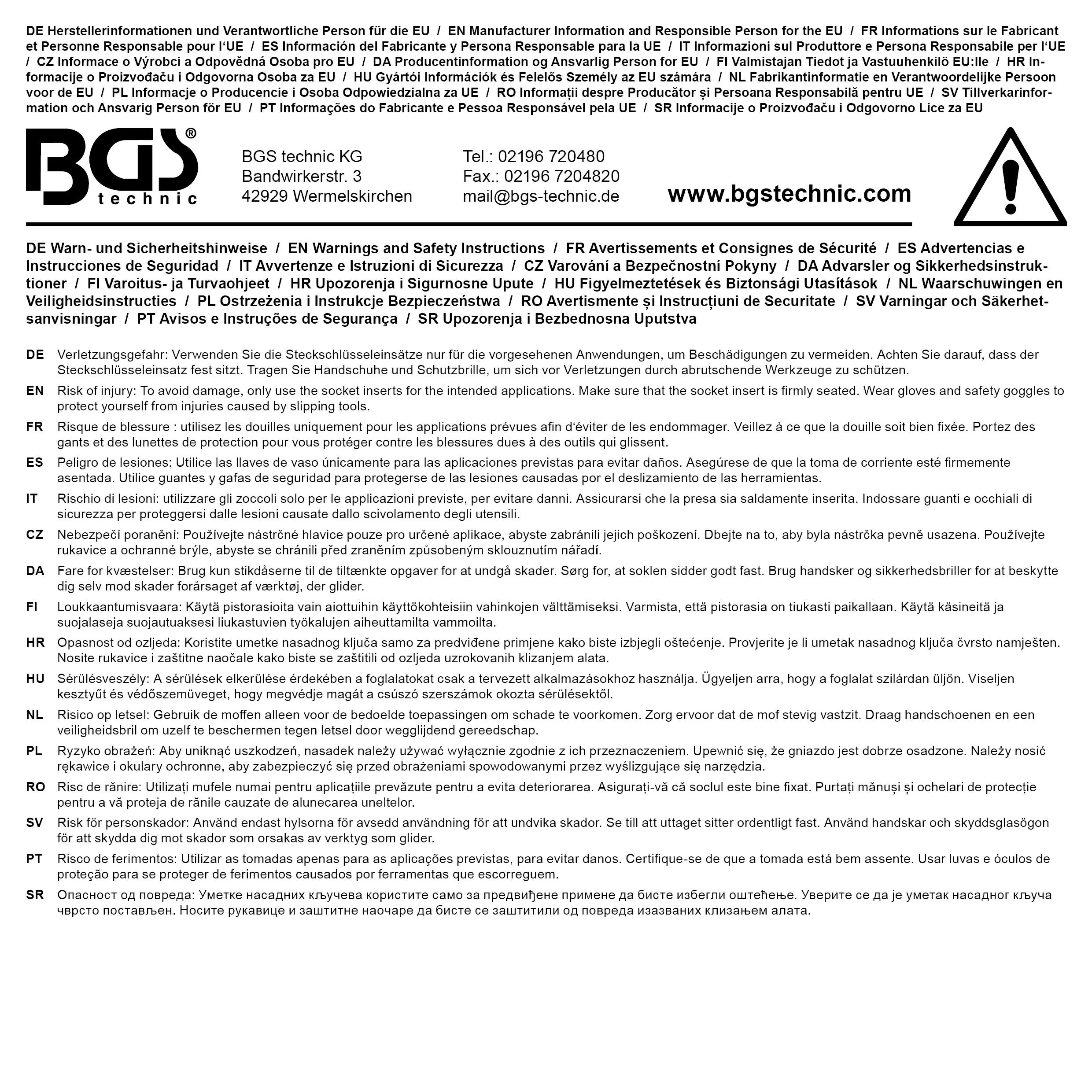 BGS technic Jeu de douilles à rotule à choc | 12 BGS technic Jeu de douilles à rotule à choc | 12