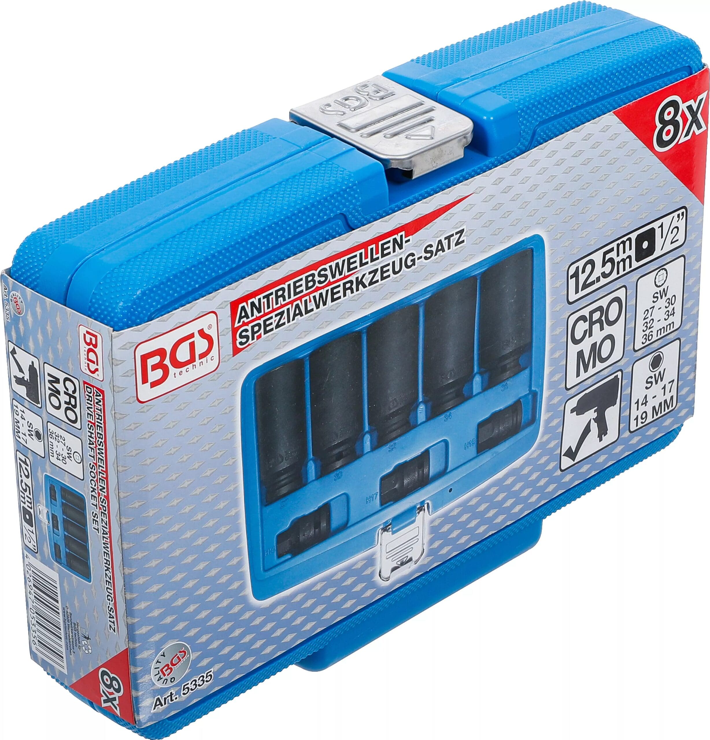 BGS technic Jeu de douilles spéciales pour arbres d’entraînement | 27 - 36 mm | 8 pièces BGS technic Jeu de douilles spéciales pour arbres d’entraînement | 27 - 36 mm | 8 pièces