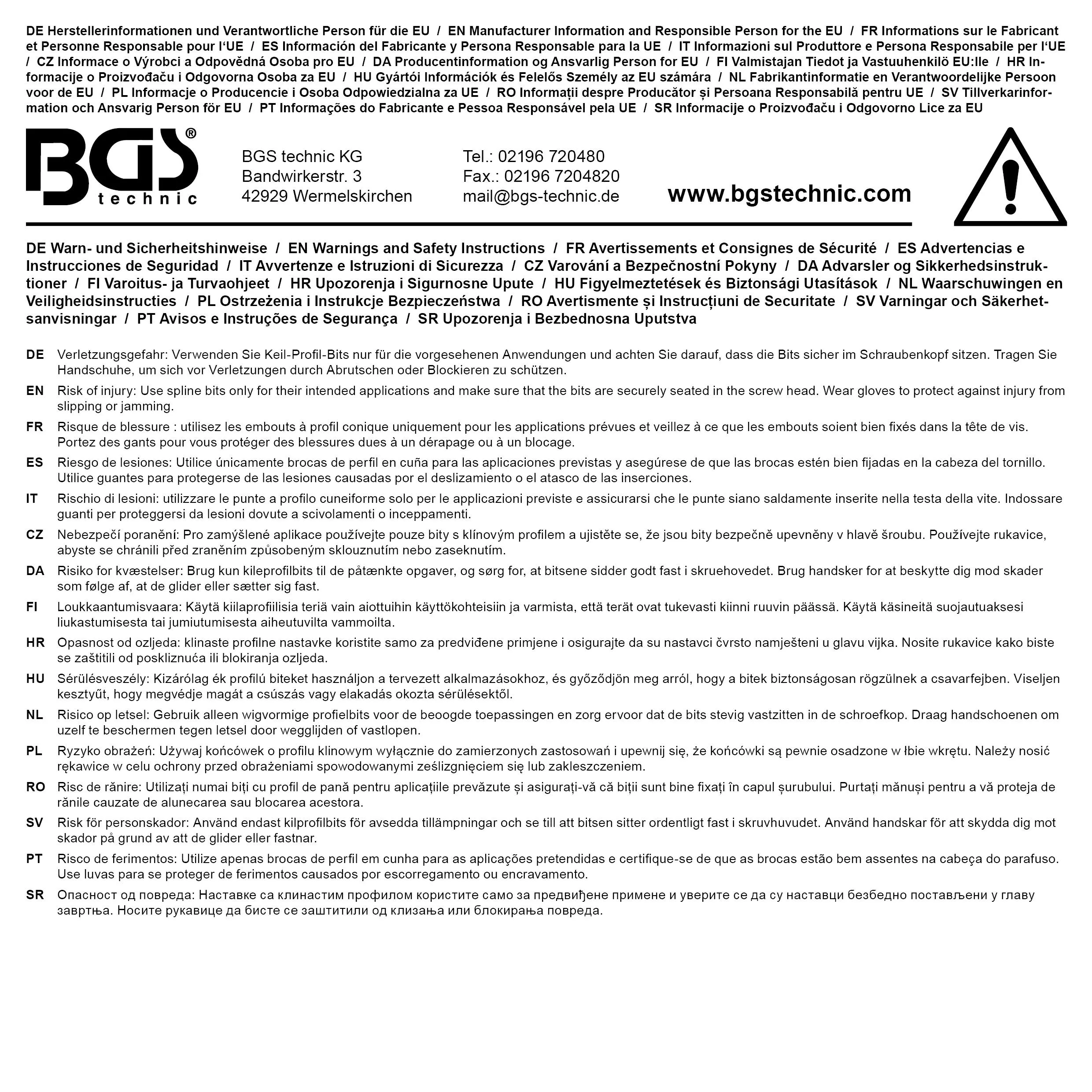 BGS technic Jeu de douilles à embouts à choc | 12 BGS technic Jeu de douilles à embouts à choc | 12