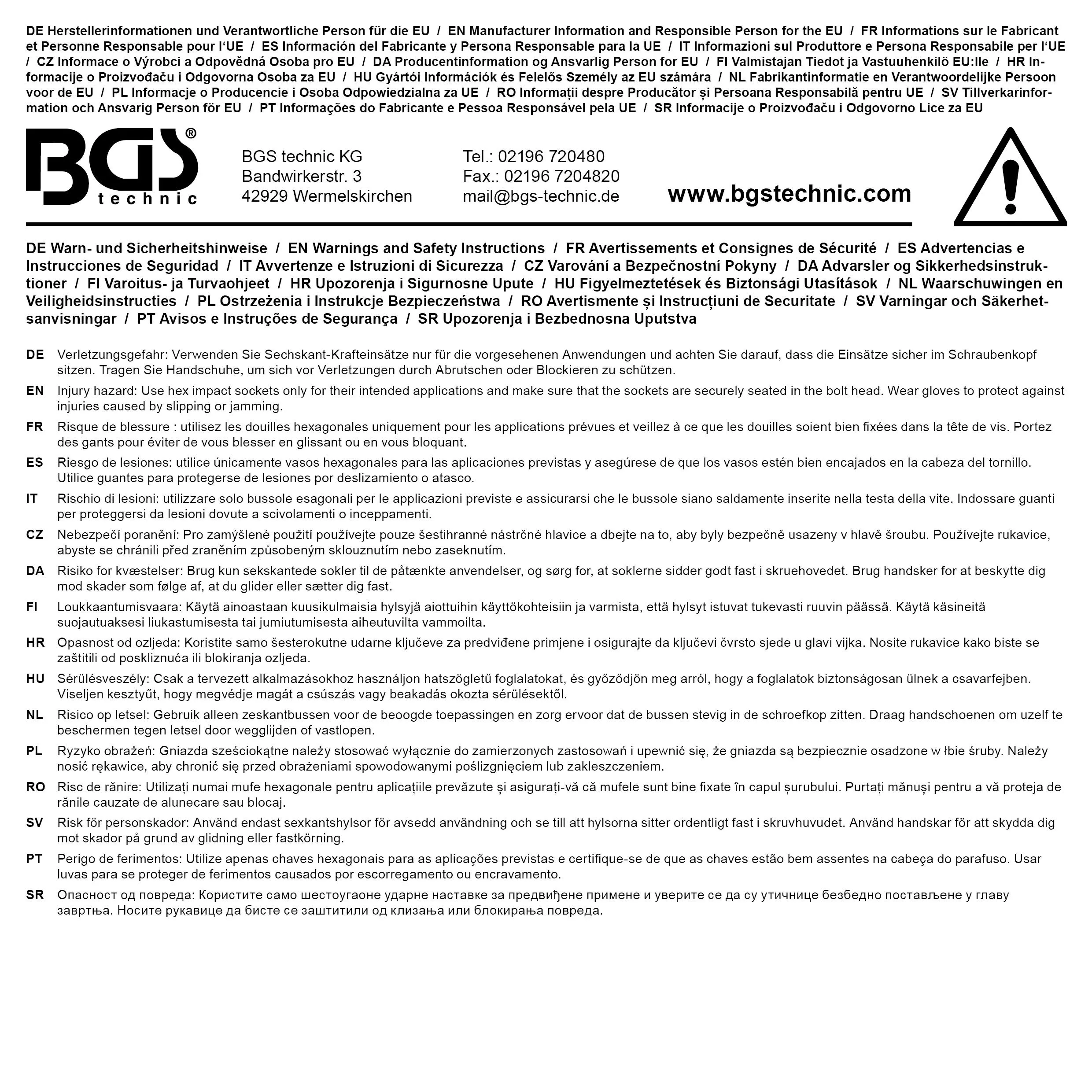 BGS technic Douille à choc BGS technic Douille à choc