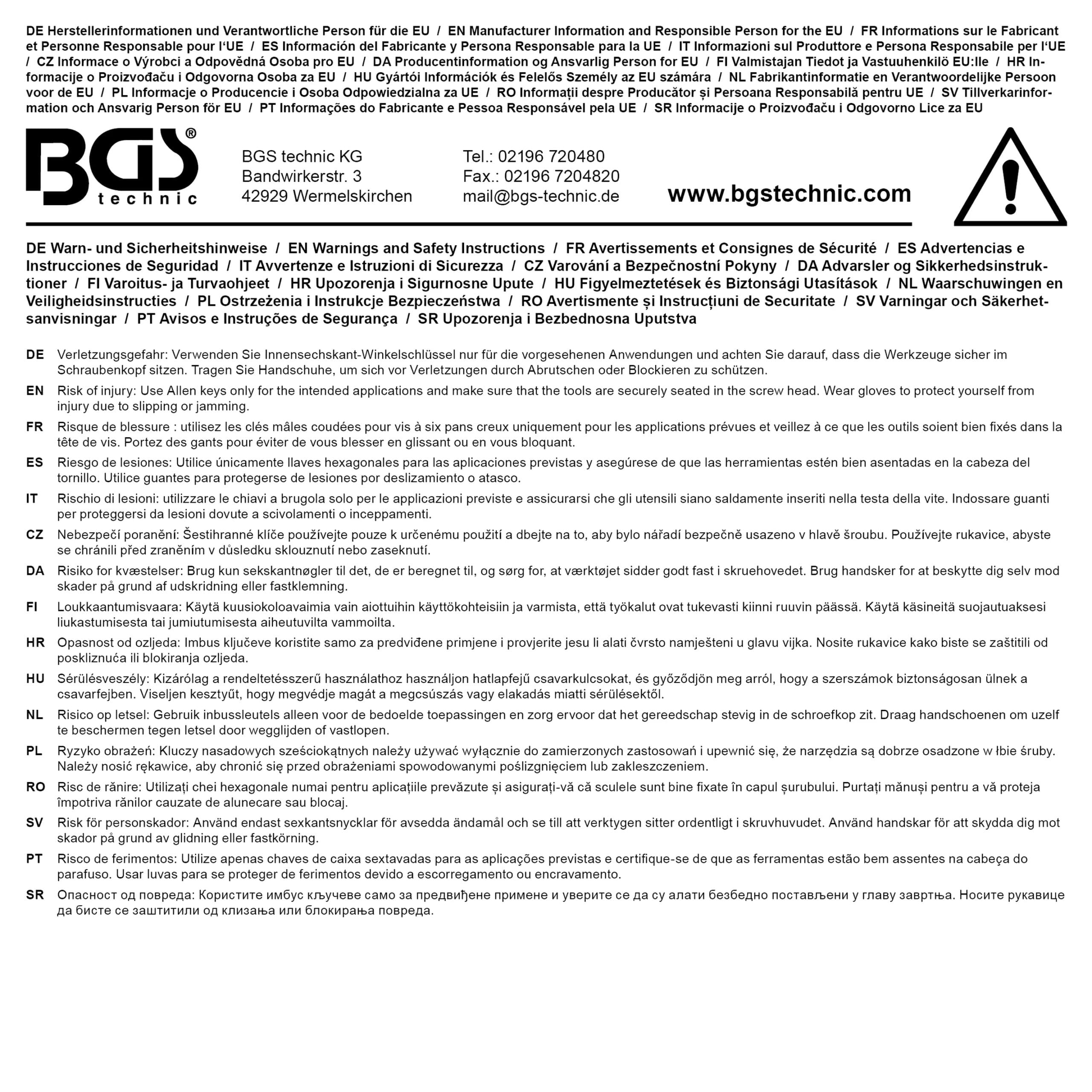 BGS technic Tournevis avec poignée en T coulissante | six pans femelle | 2 BGS technic Tournevis avec poignée en T coulissante | six pans femelle | 2