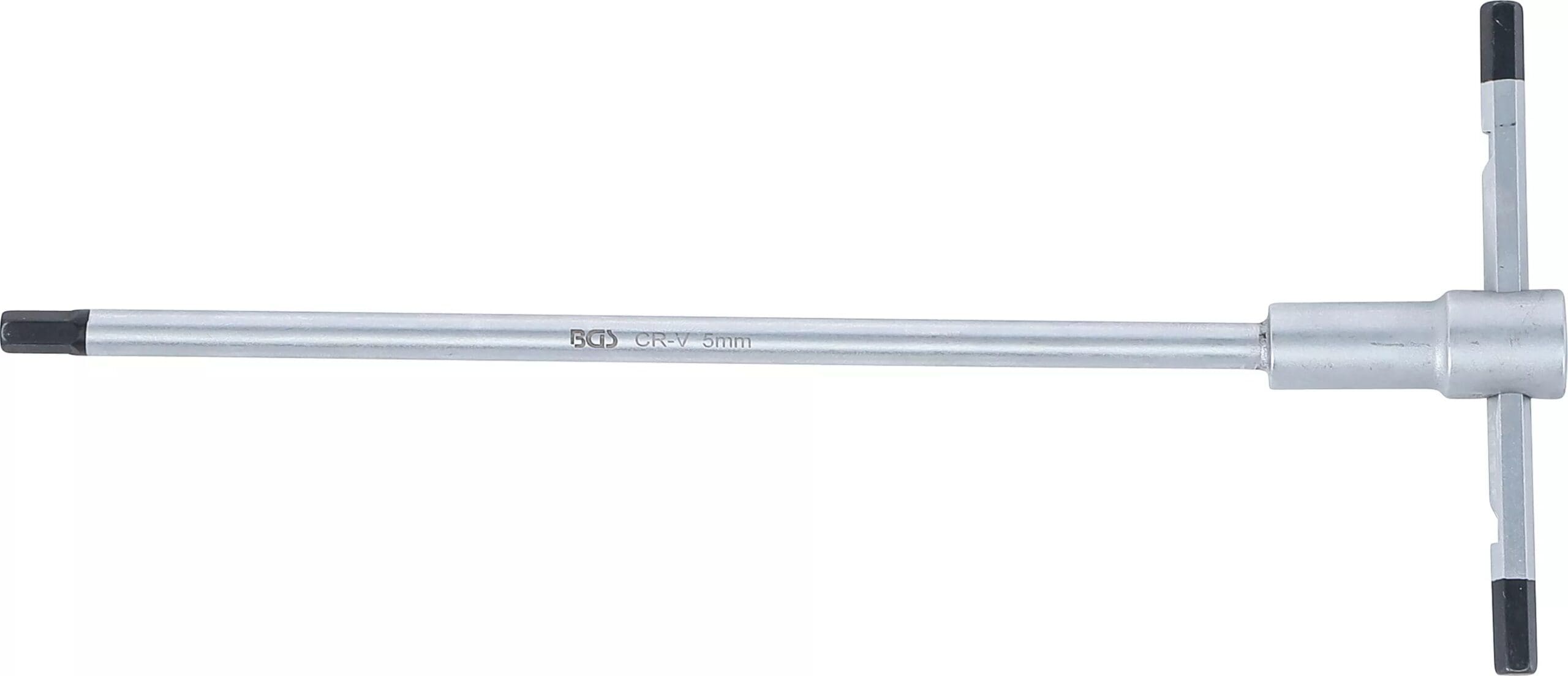 BGS technic Tournevis avec poignée en T coulissante | six pans femelle | 5 mm BGS technic Tournevis avec poignée en T coulissante | six pans femelle | 5 mm