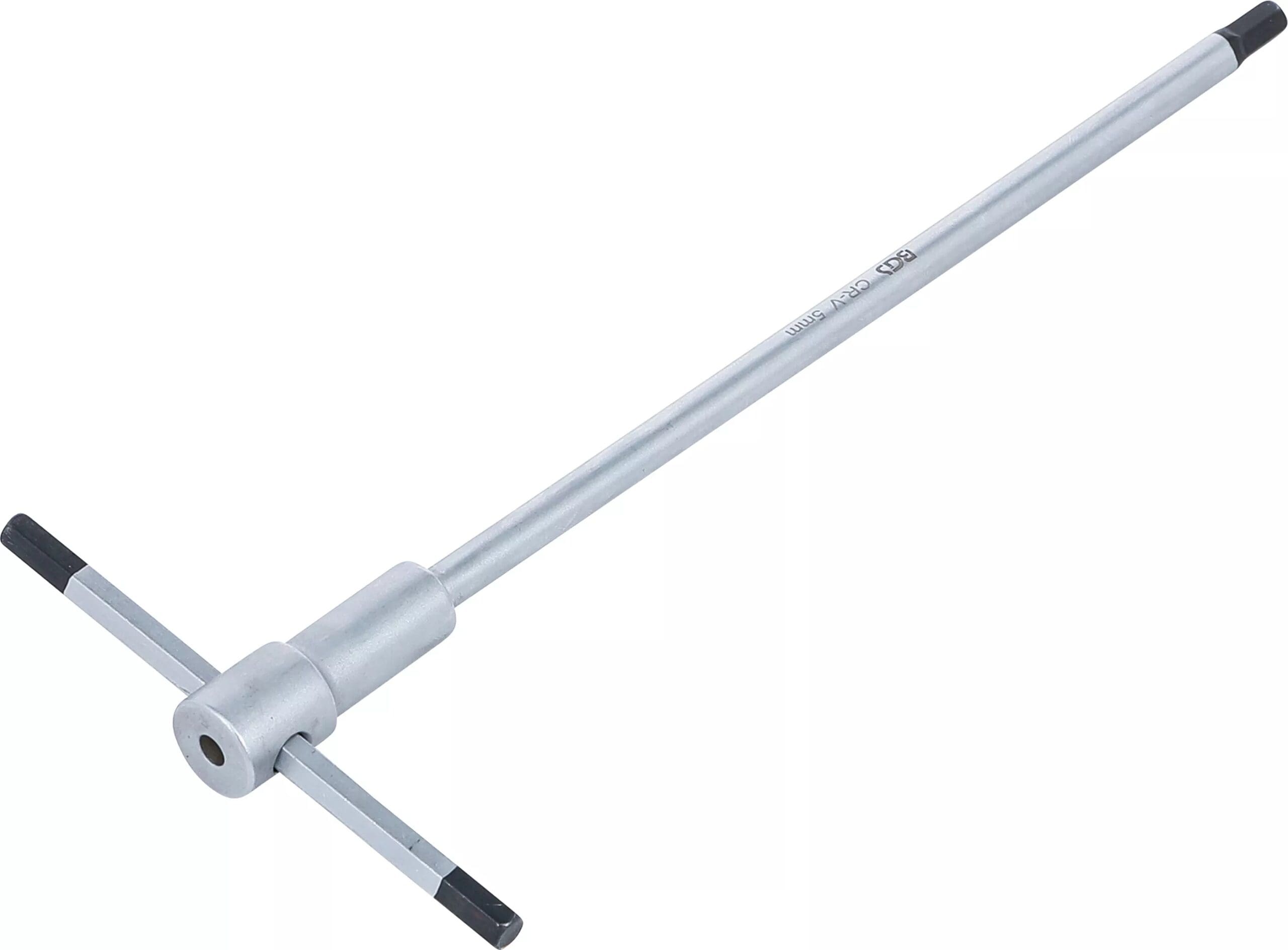 BGS technic Tournevis avec poignée en T coulissante | six pans femelle | 5 mm BGS technic Tournevis avec poignée en T coulissante | six pans femelle | 5 mm