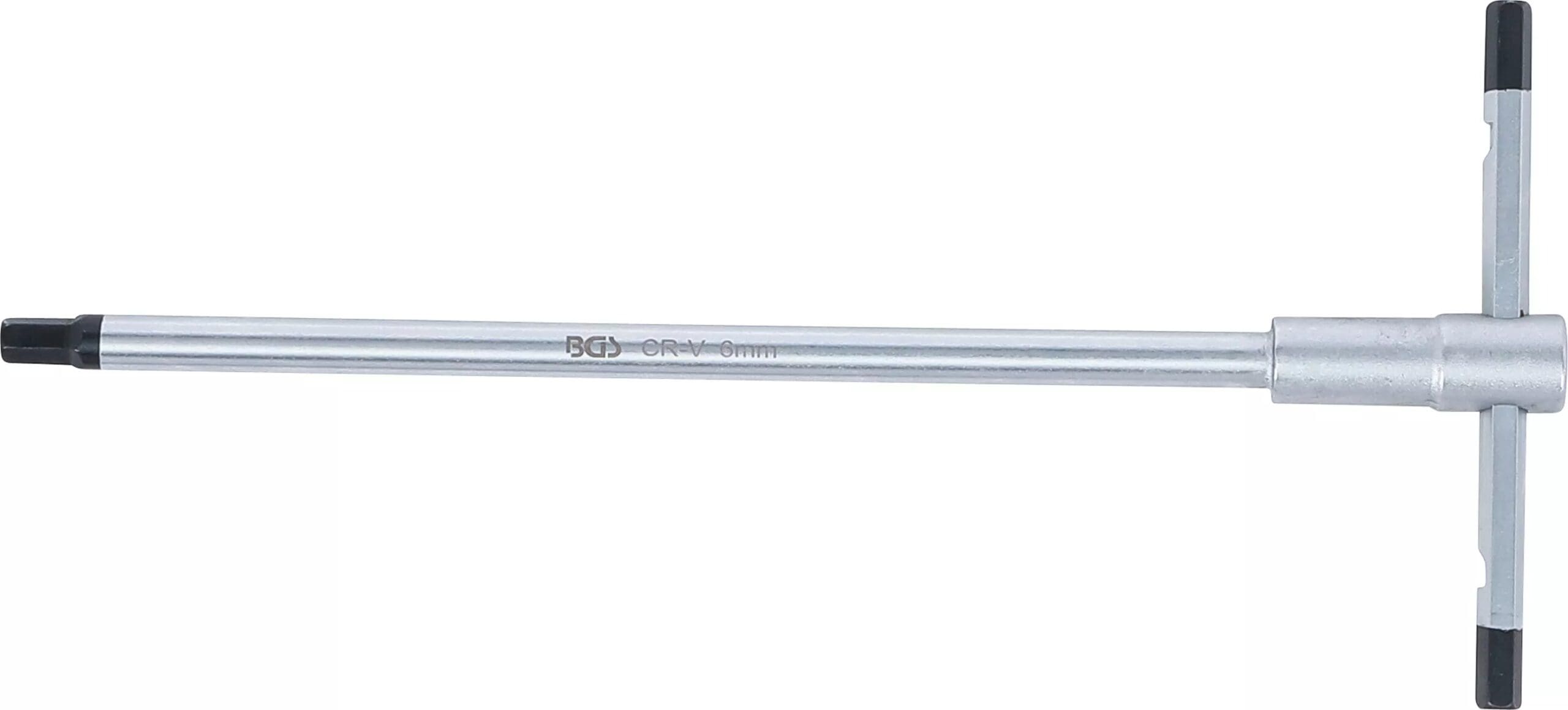 BGS technic Tournevis avec poignée en T coulissante | six pans femelle | 6 mm BGS technic Tournevis avec poignée en T coulissante | six pans femelle | 6 mm