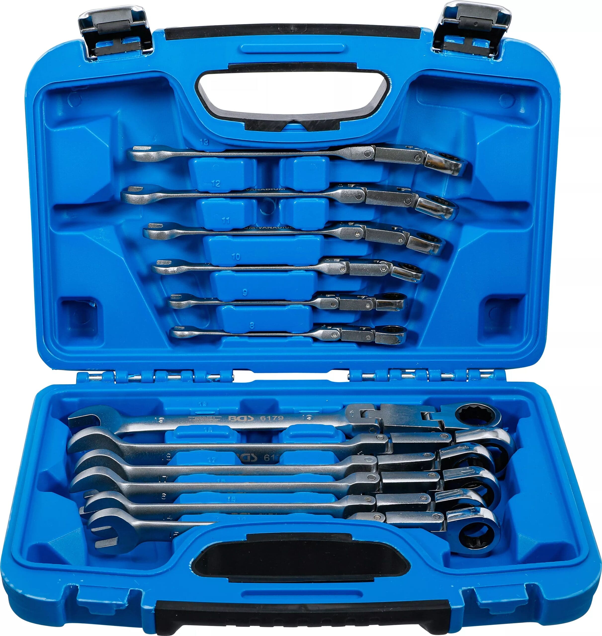BGS technic Jeu de clés mixtes à cliquet à double articulation | pliable | 8 - 19 mm | 12 pièces