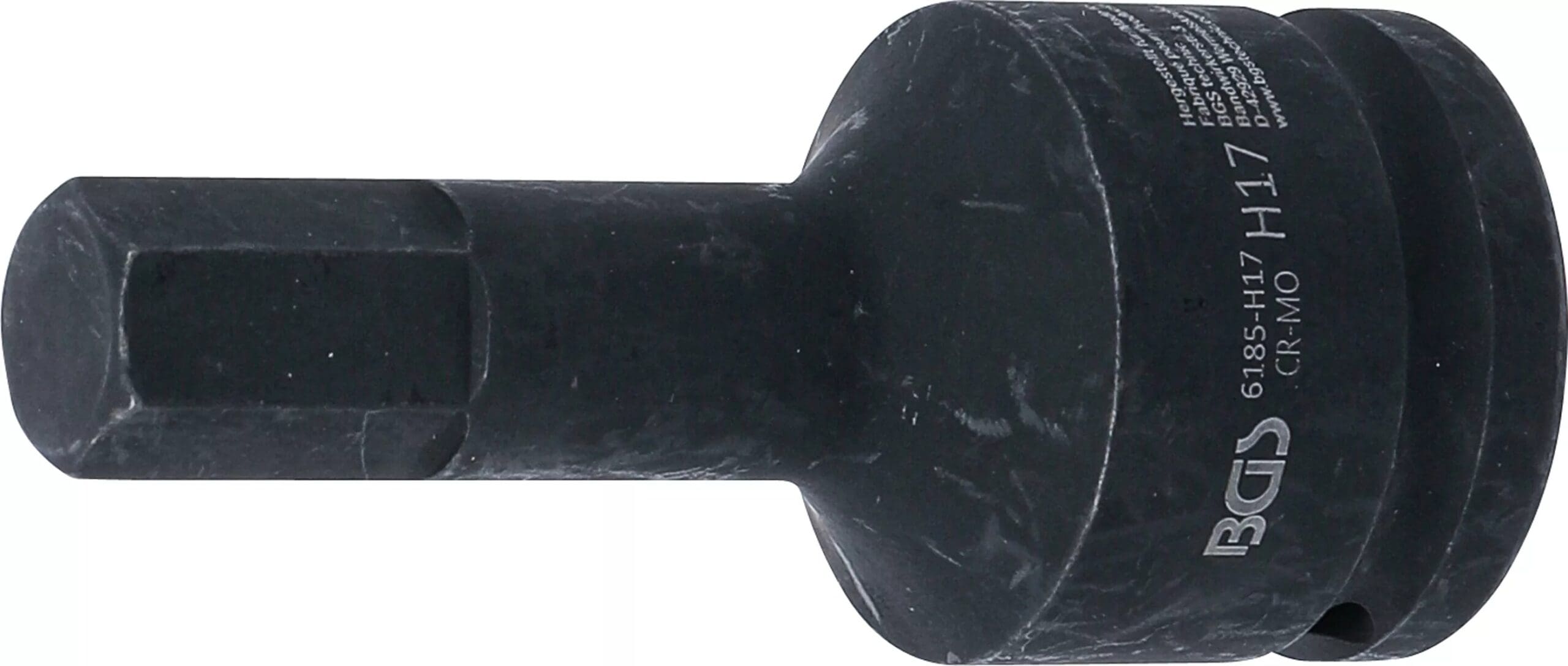 BGS technic Douille à embouts à choc | longueur 100 mm | 20 mm (3/4") | six pans intérieurs 17 mm