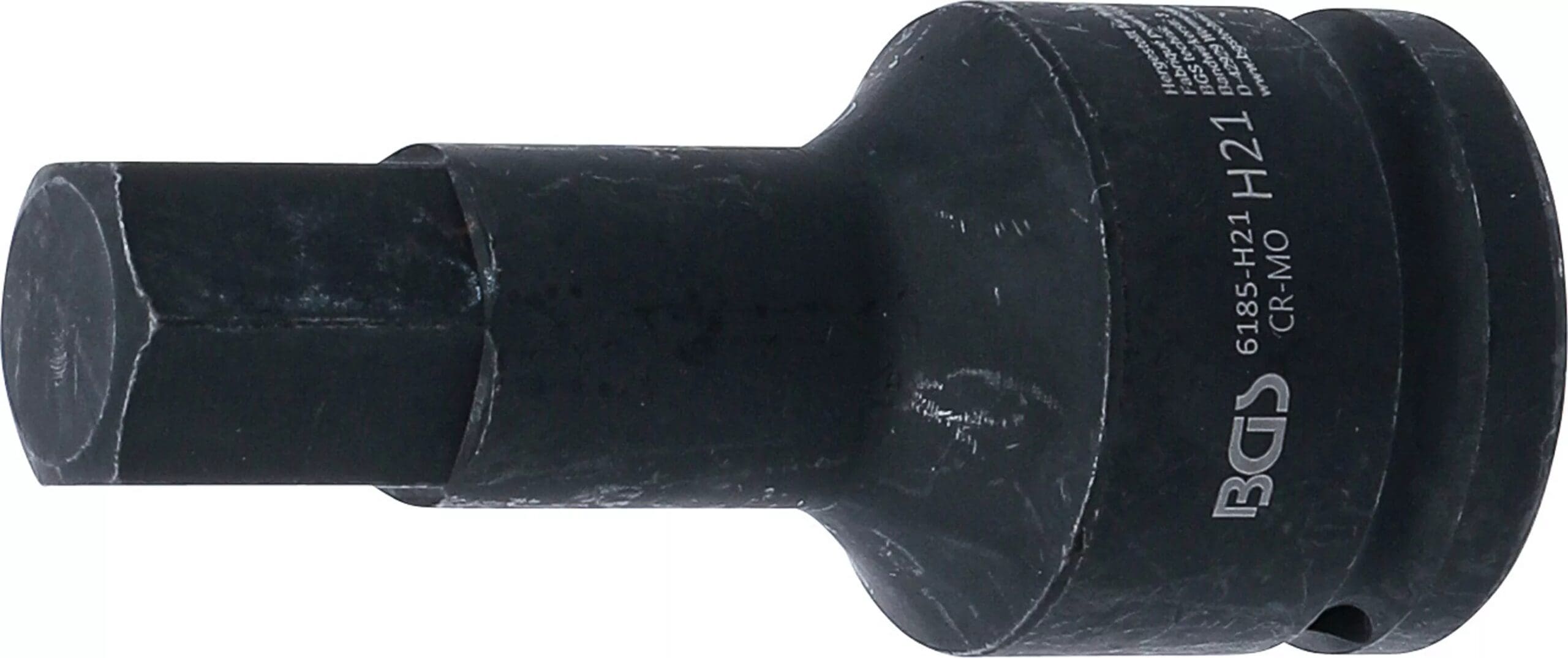 BGS technic Douille à embouts à choc | longueur 100 mm | 20 mm (3/4") | six pans intérieurs 21 mm