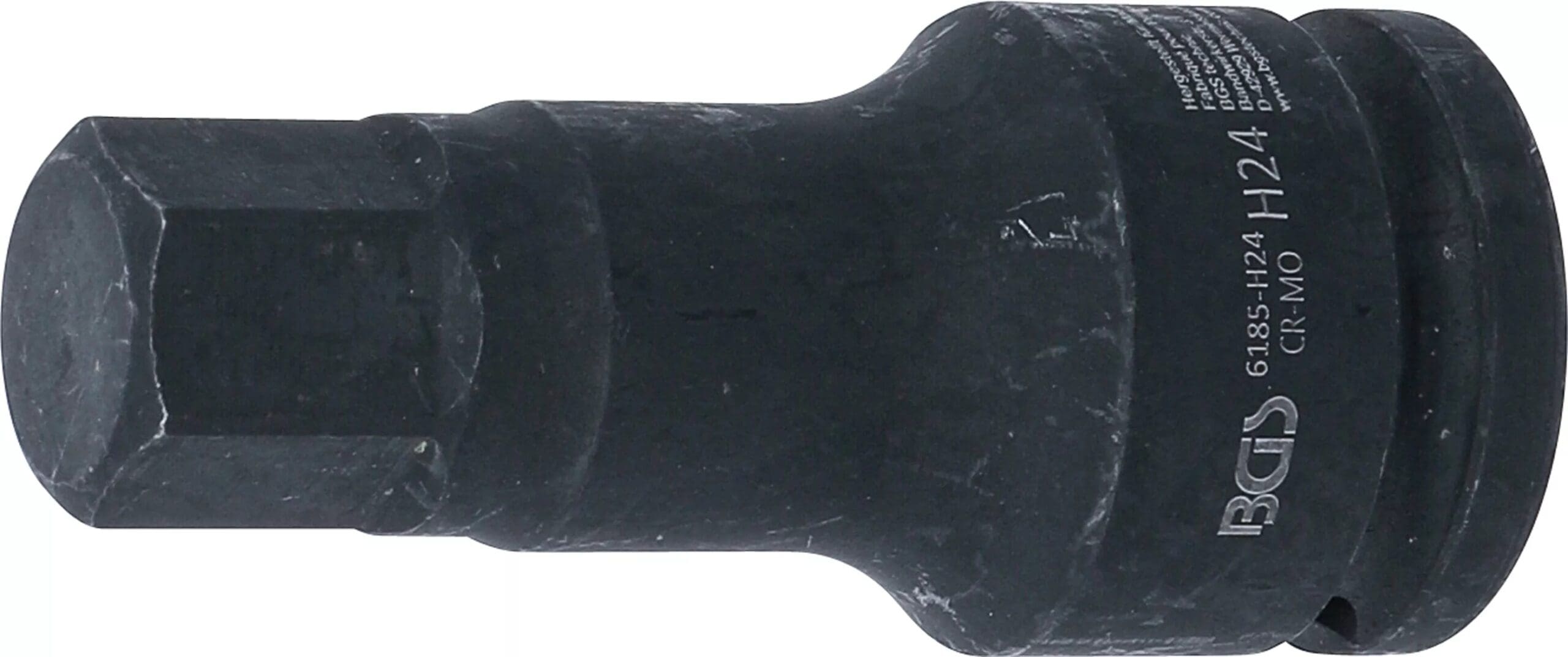 BGS technic Douille à embouts à choc | longueur 100 mm | 20 mm (3/4") | six pans intérieurs 24 mm