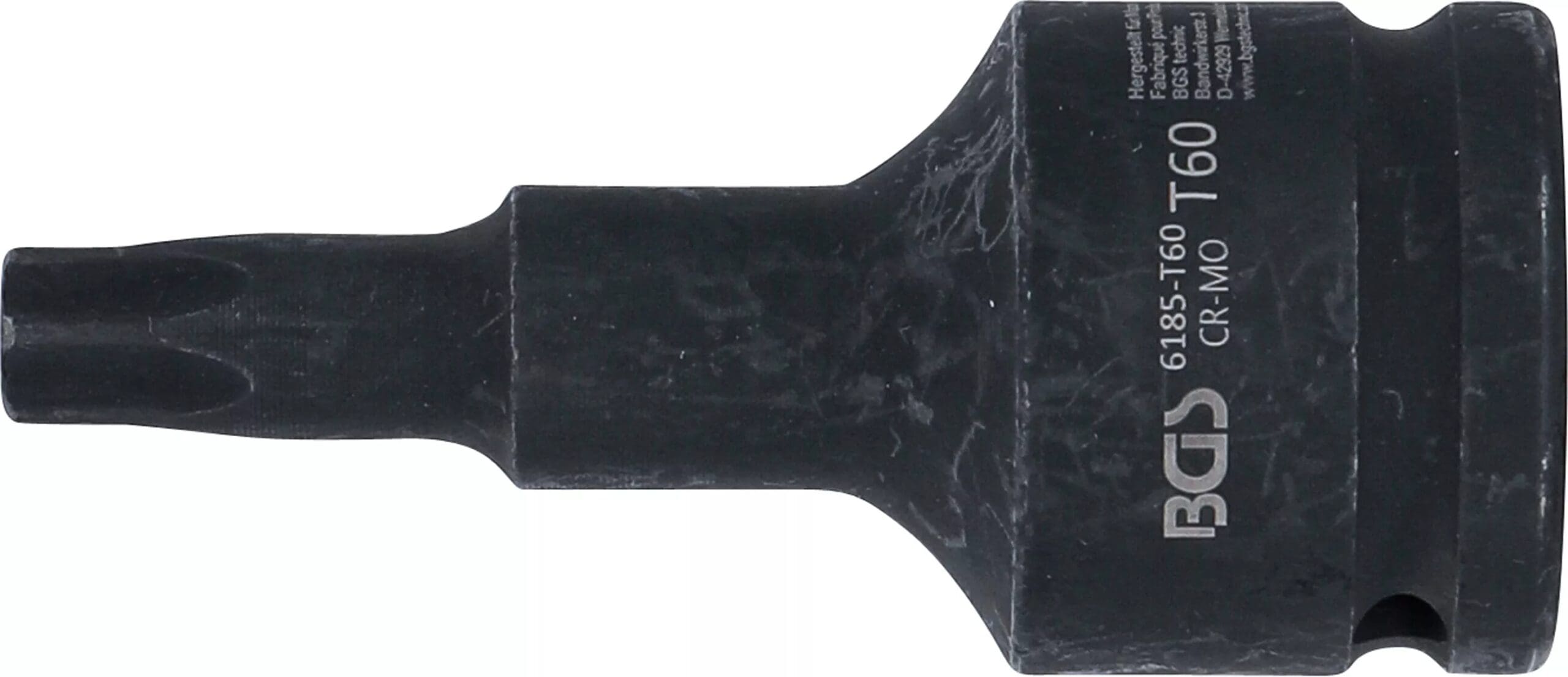 BGS technic Douille à embouts à choc | longueur 100 mm | 20 mm (3/4") | profil T (pour Torx) T60 BGS technic Douille à embouts à choc | longueur 100 mm | 20 mm (3/4") | profil T (pour Torx) T60