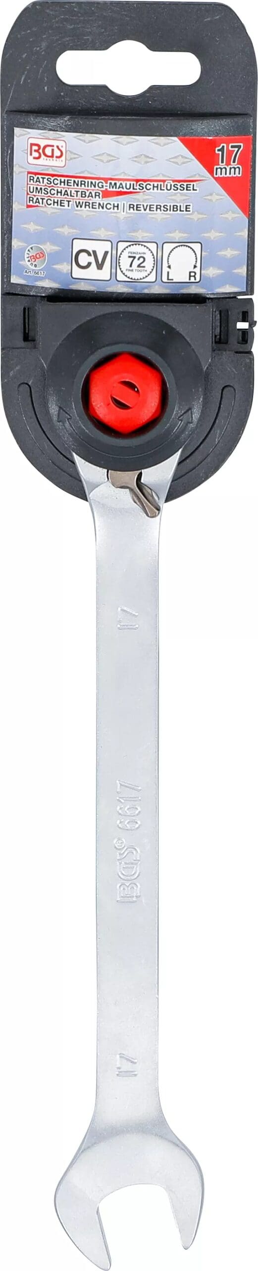 BGS technic Clé mixte à cliquet | réversible | 17 mm BGS technic Clé mixte à cliquet | réversible | 17 mm