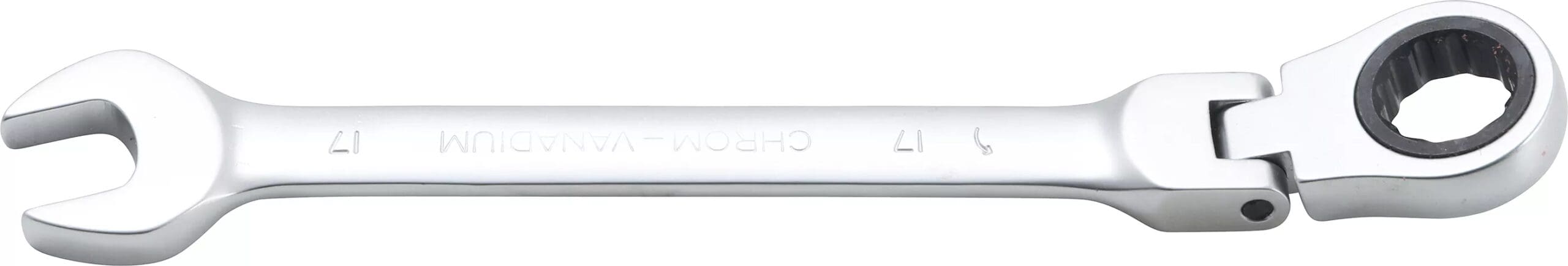 BGS technic Clé mixte à cliquet | à couder | 17 mm