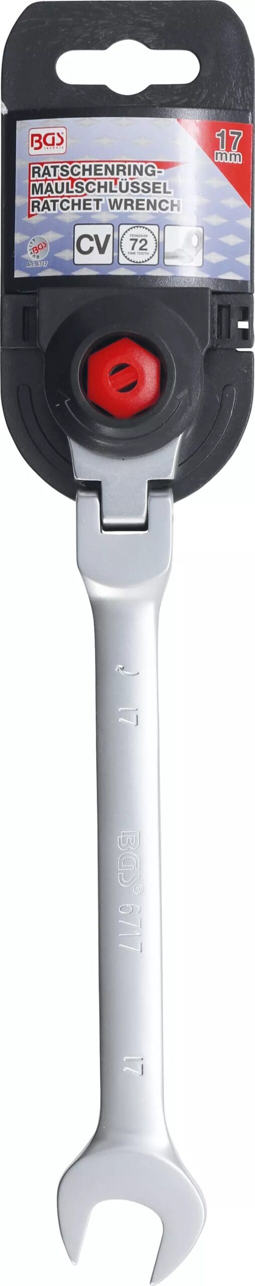 BGS technic Clé mixte à cliquet | à couder | 17 mm BGS technic Clé mixte à cliquet | à couder | 17 mm