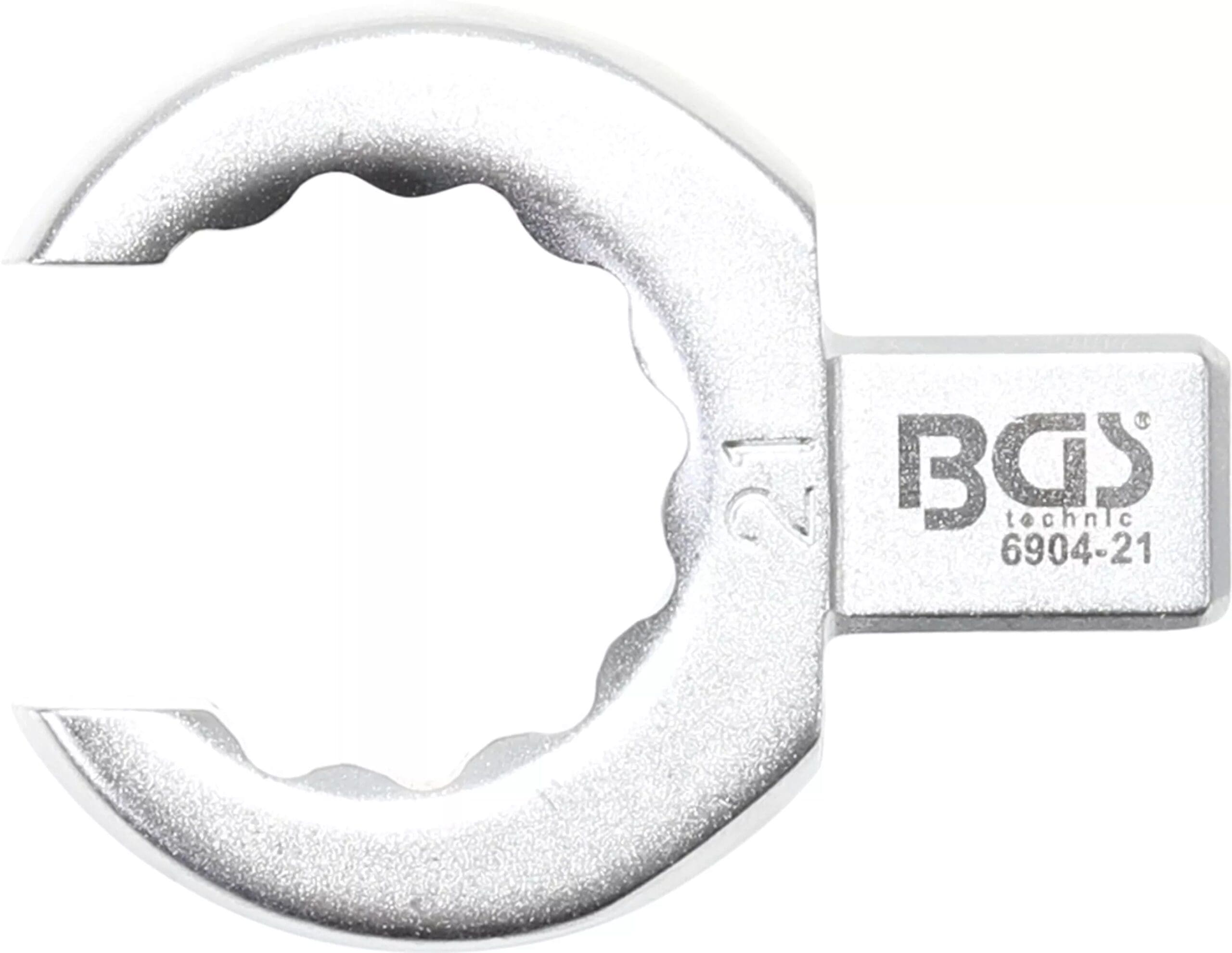 BGS technic Clé annulaire | ouverte | 21 mm | Empreinte 9 x 12 mm