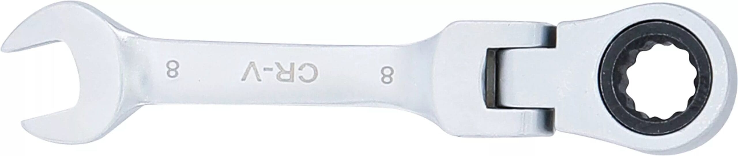 BGS technic Clé mixte à cliquet | courte | à couder | 8 mm BGS technic Clé mixte à cliquet | courte | à couder | 8 mm