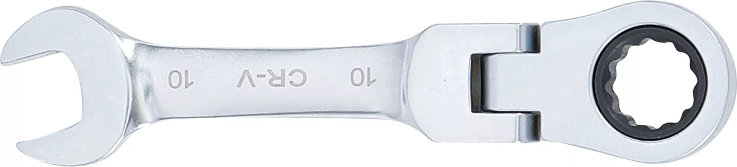 BGS technic Clé mixte à cliquet | courte | à couder | 10 mm BGS technic Clé mixte à cliquet | courte | à couder | 10 mm