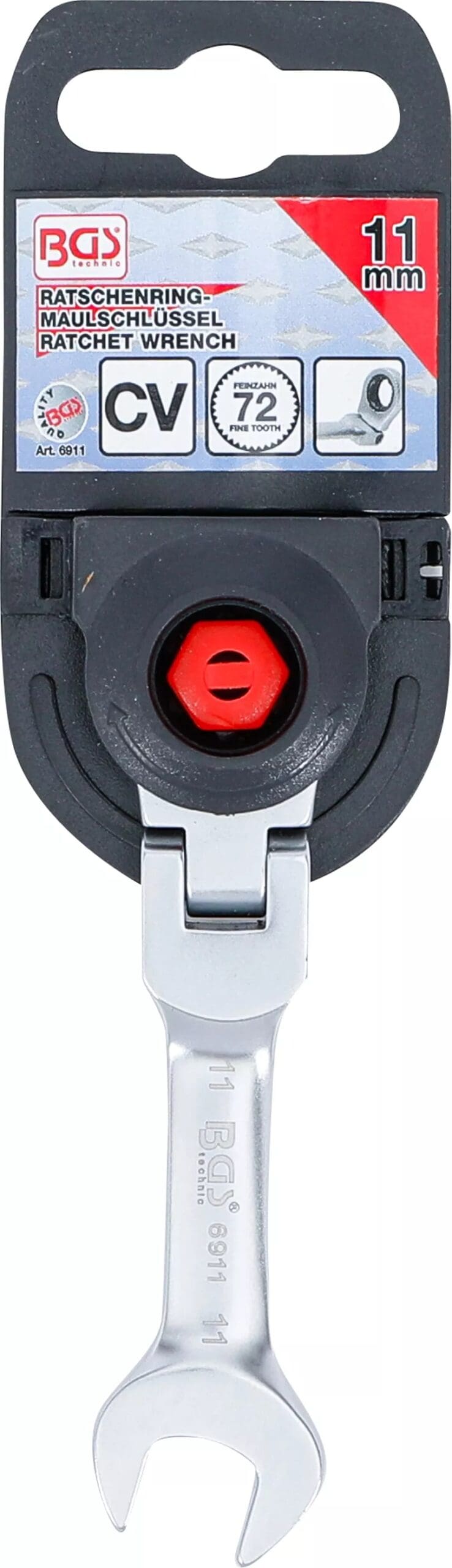 BGS technic Clé mixte à cliquet | courte | à couder | 11 mm BGS technic Clé mixte à cliquet | courte | à couder | 11 mm