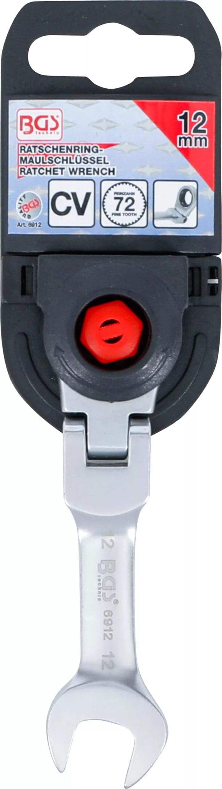 BGS technic Clé mixte à cliquet | courte | à couder | 12 mm BGS technic Clé mixte à cliquet | courte | à couder | 12 mm