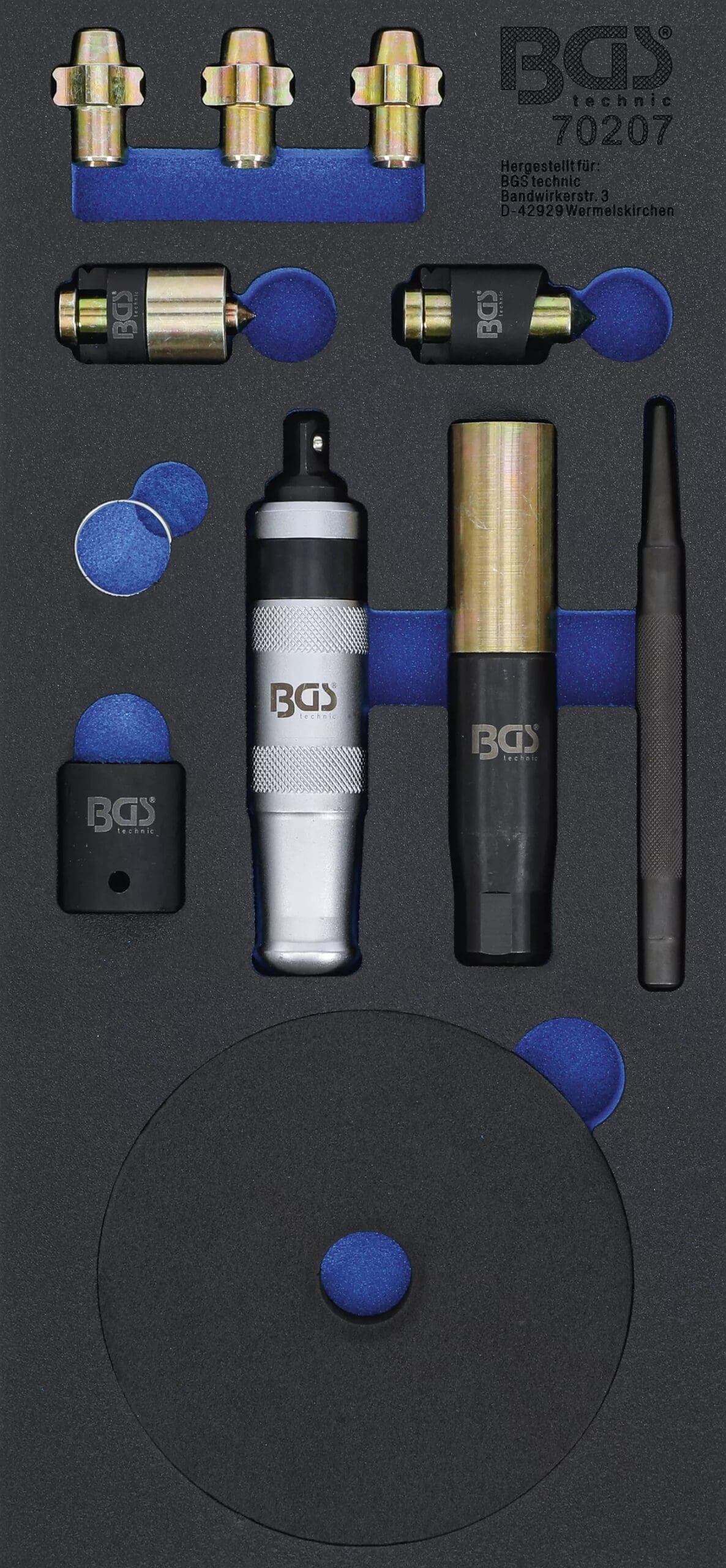 BGS technic Insert de servante d'atelier 1/3 : Kit de démontage d’écrous antivol | universel