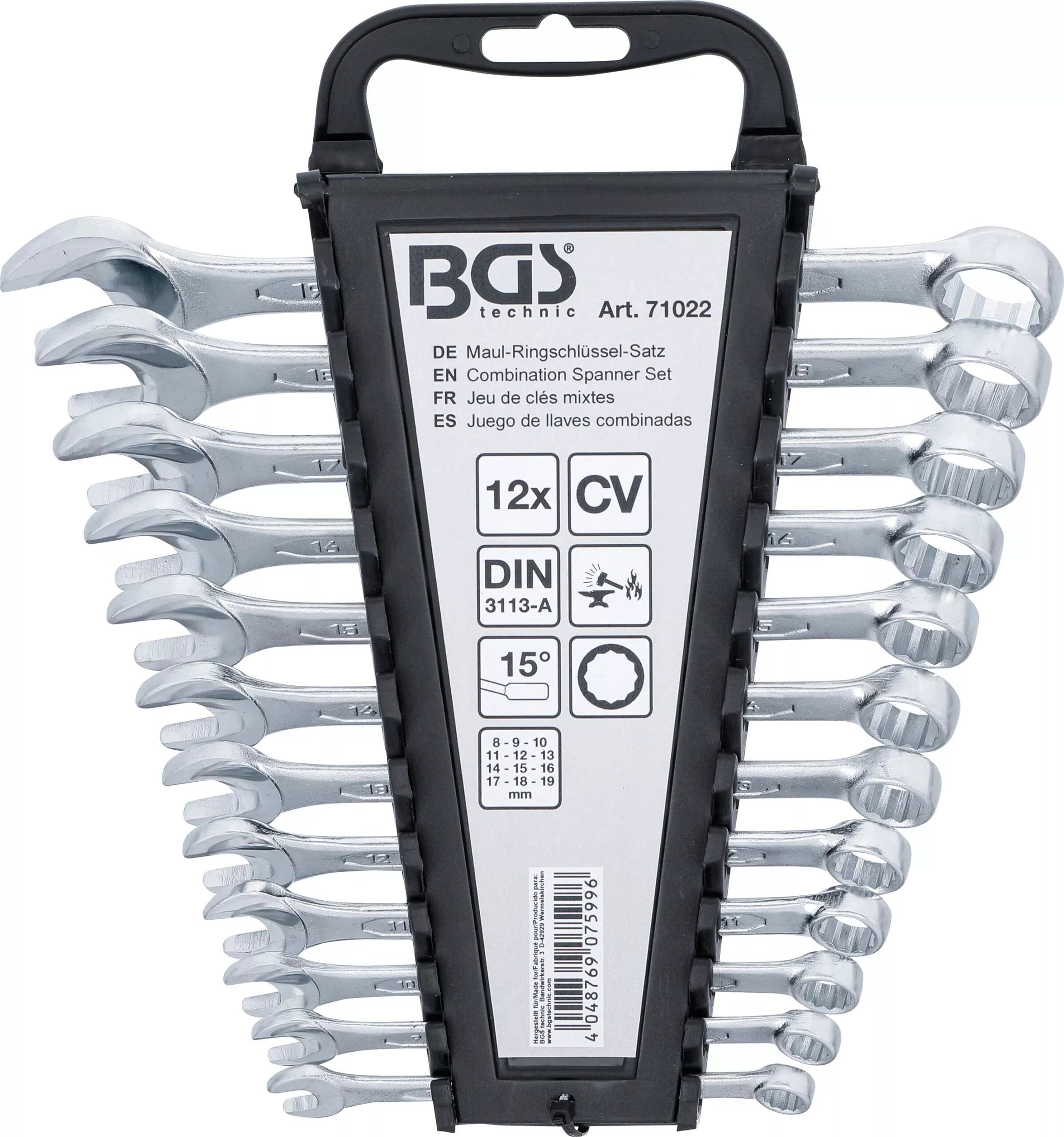 BGS technic Jeu de clés mixtes | 8 - 19 mm | 12 pièces