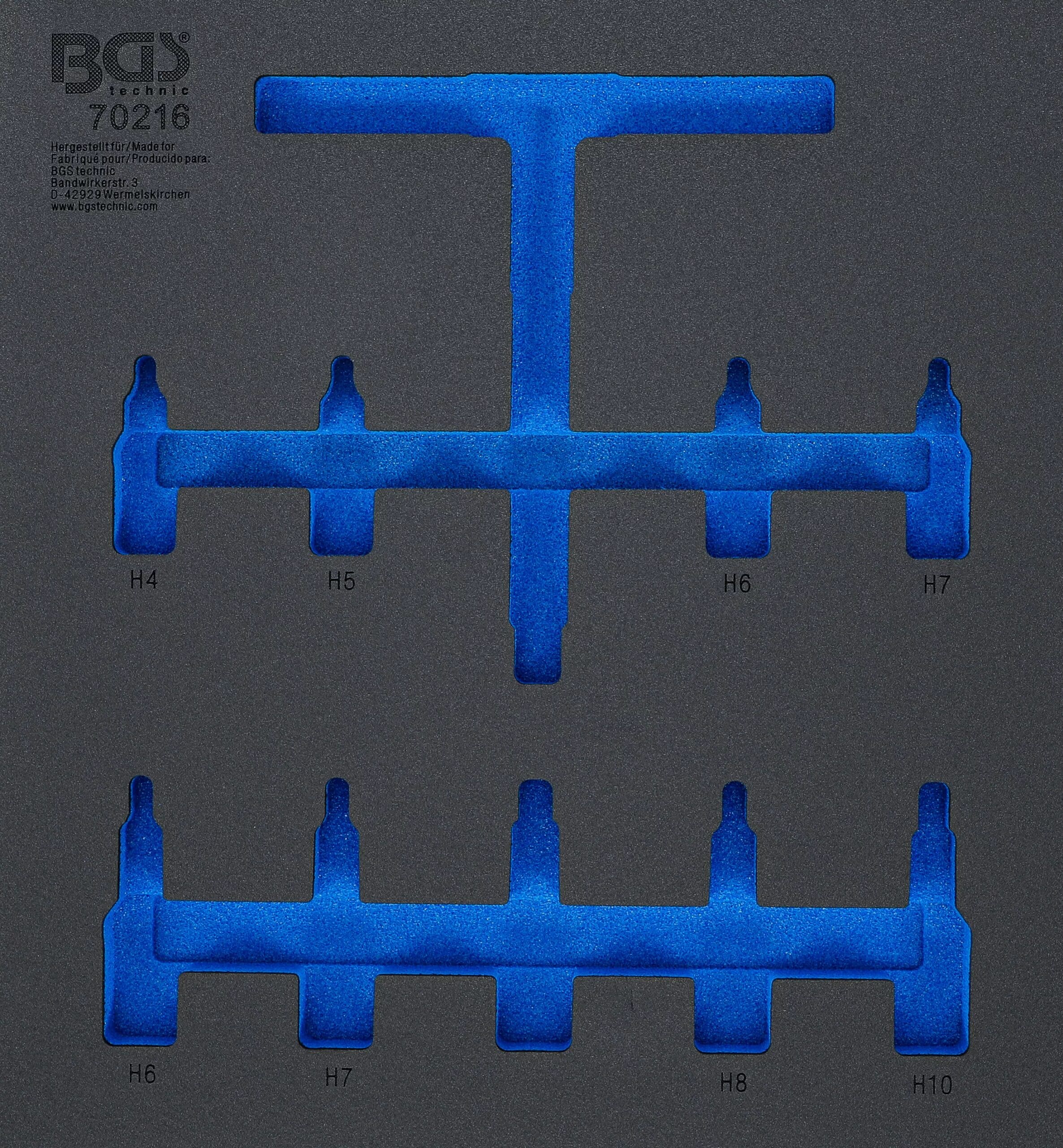 BGS technic Insert de servante d’atelier 2/3 | vide | pour art. 70216