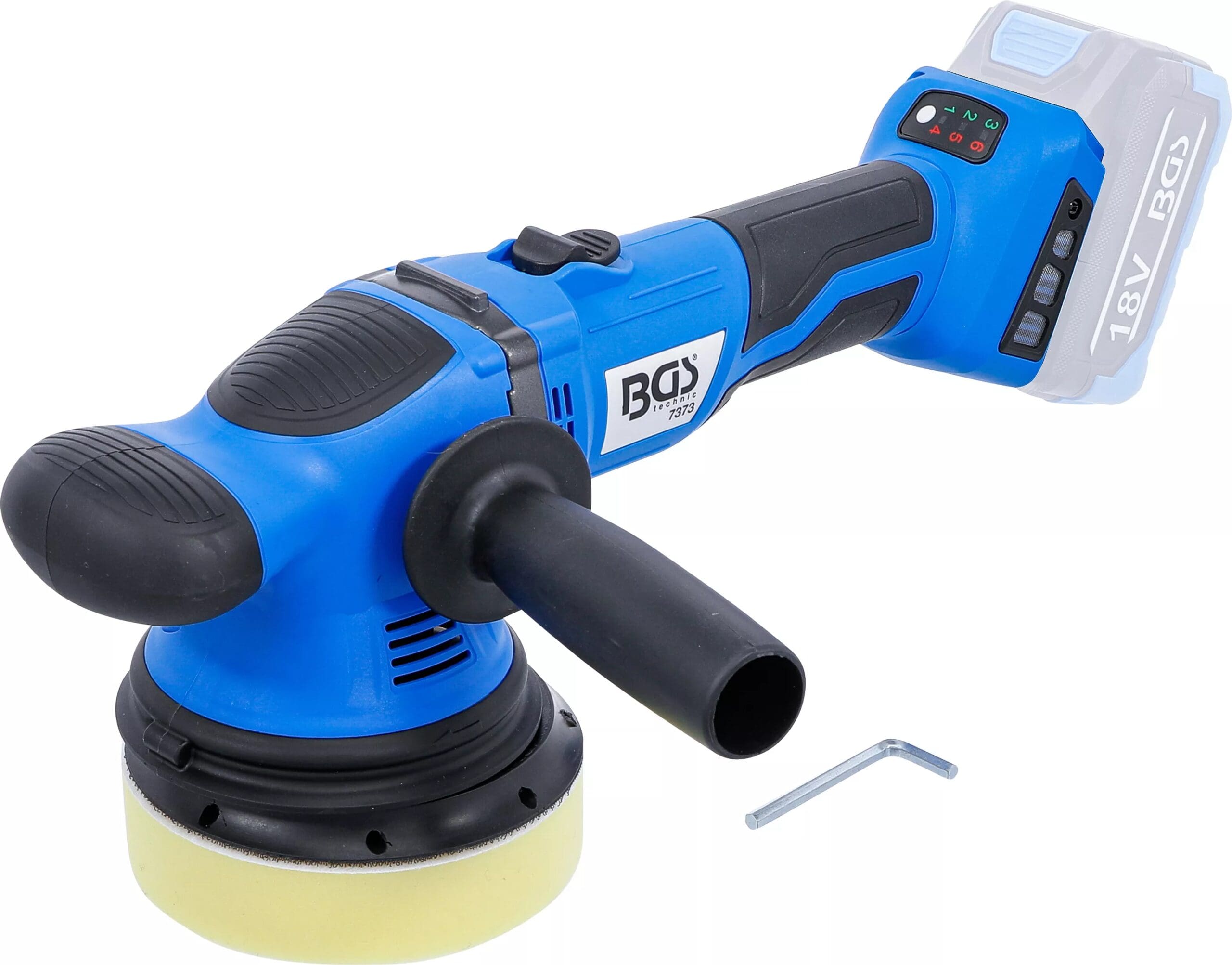 BGS technic Polisseuse excentrique sur batterie | sans balais | 18 V | sans batterie