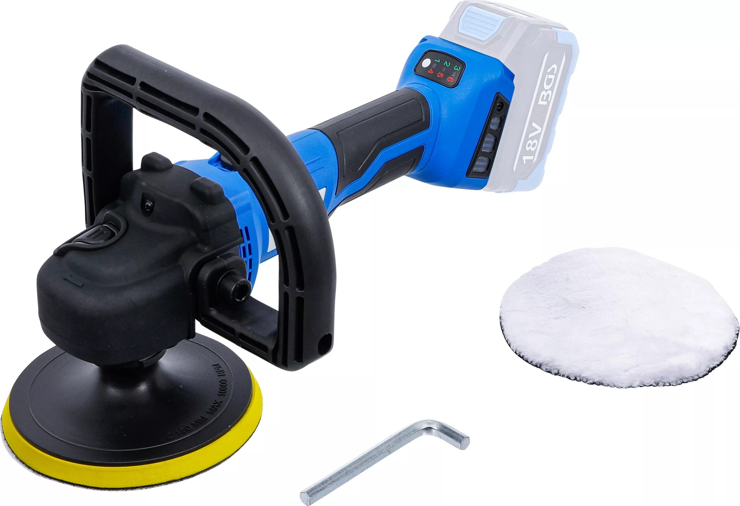 BGS technic Ponceuse-polisseuse sur batterie | sans balais | 18 V | sans batterie