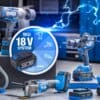 BGS technic Lampe de travail LED sur batterie | repliable | 18 V | sans batterie