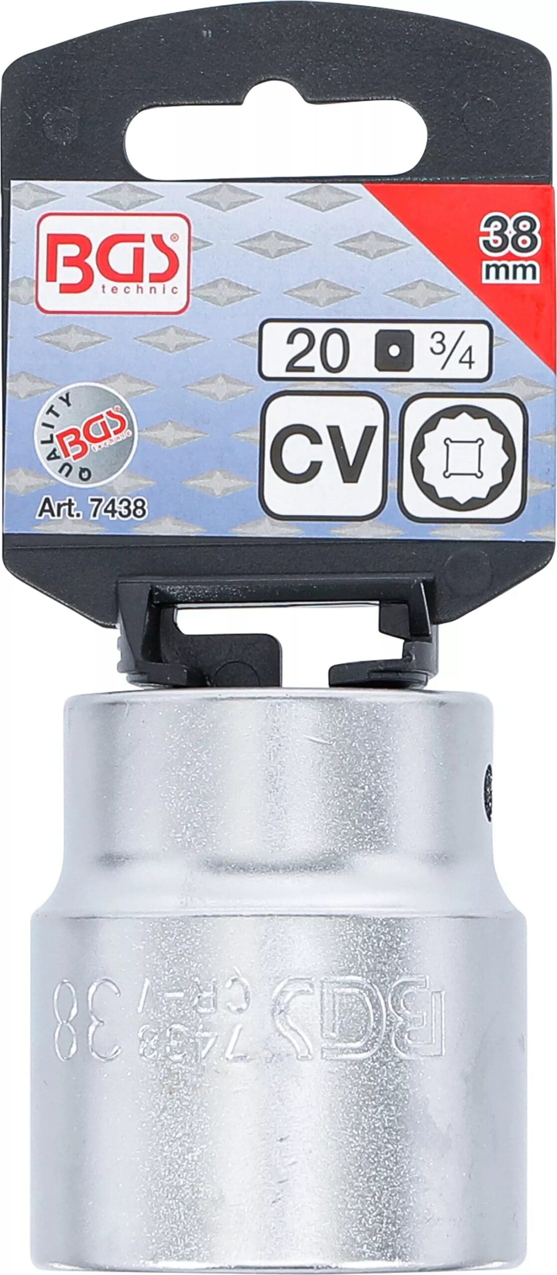 douze pans | 20 mm (3/4") | 38 mm douze pans | 20 mm (3/4") | 38 mm