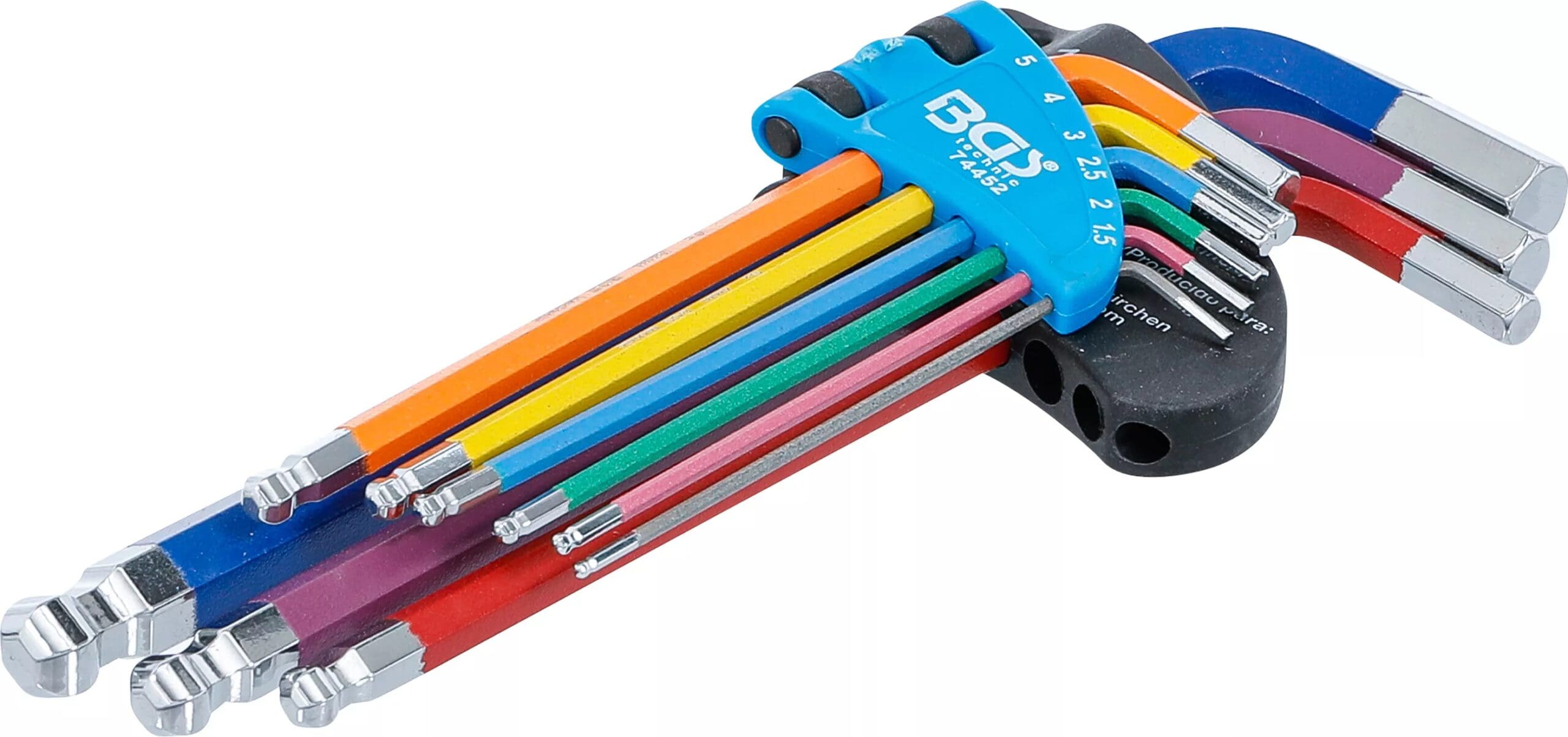 BGS technic Jeu de clés allen | multicolore | six pans femelle