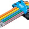 BGS technic Jeu de clés allen | multicolore | profil T (pour Torx) T10 - T50 | 9 pièces