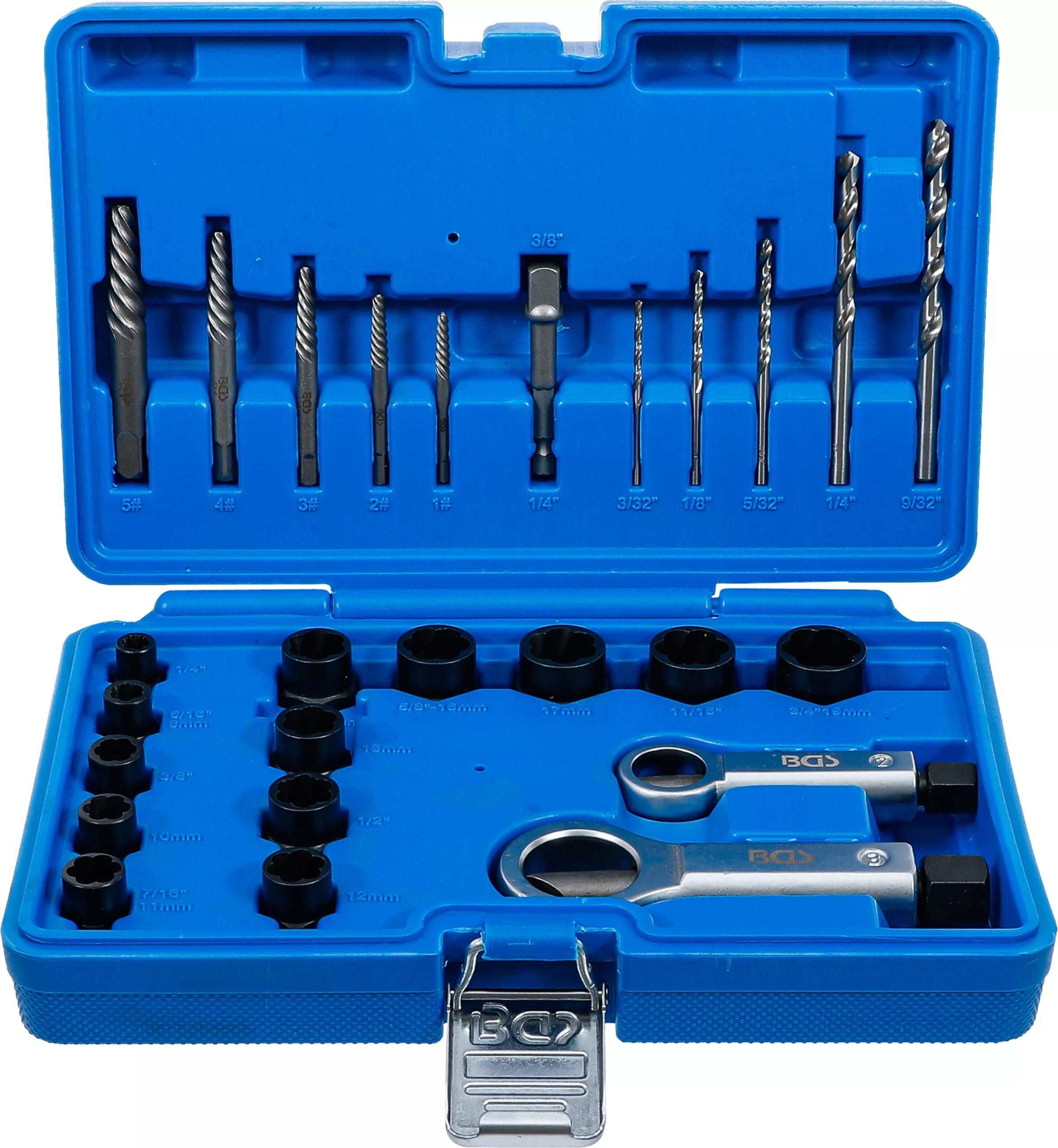 BGS technic Douille à profil spiralé / jeu d'extracteur de vis et de casse-écrous | 26 pcs.