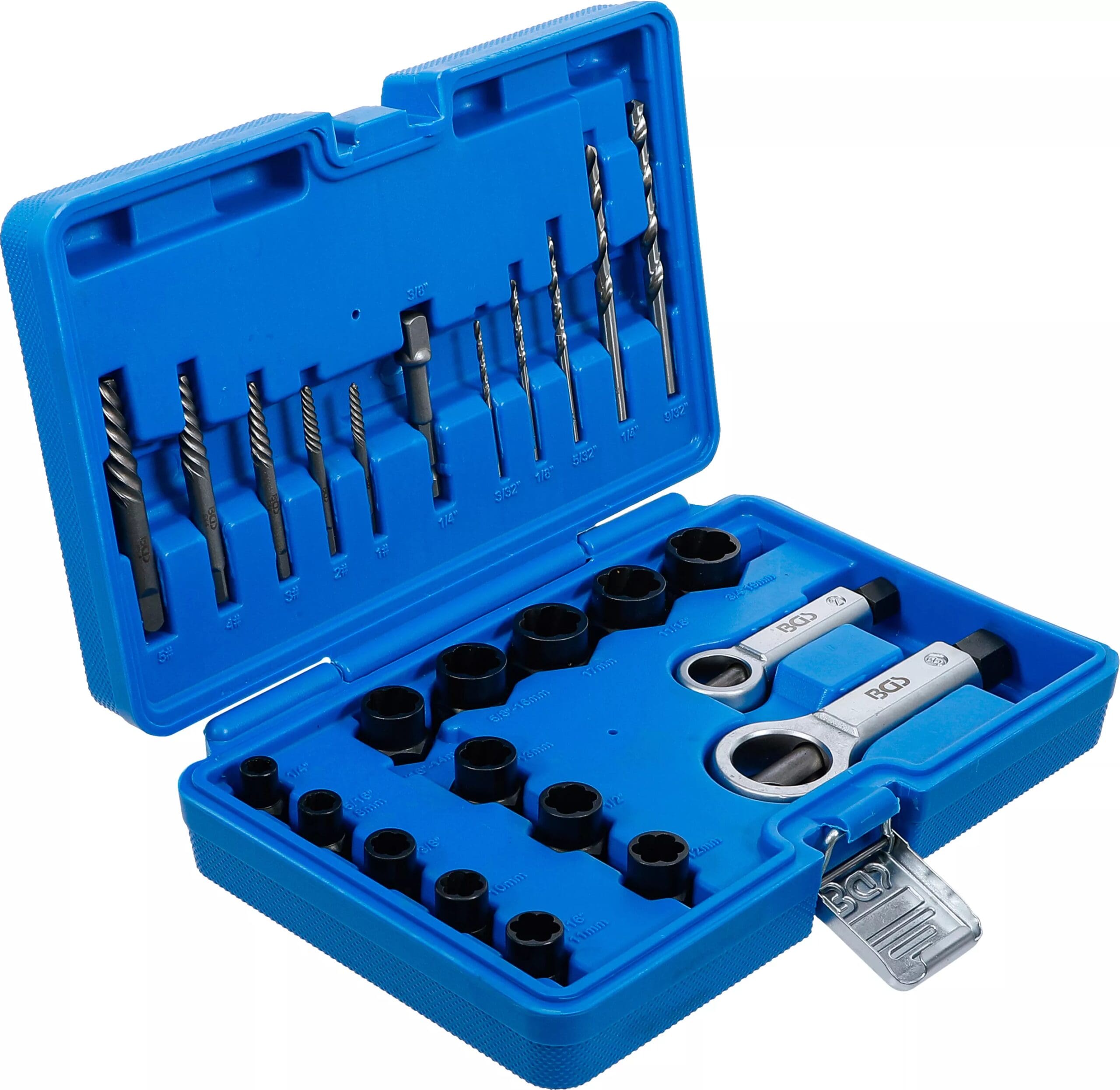 BGS technic Douille à profil spiralé / jeu d'extracteur de vis et de casse-écrous | 26 pcs. BGS technic Douille à profil spiralé / jeu d'extracteur de vis et de casse-écrous | 26 pcs.