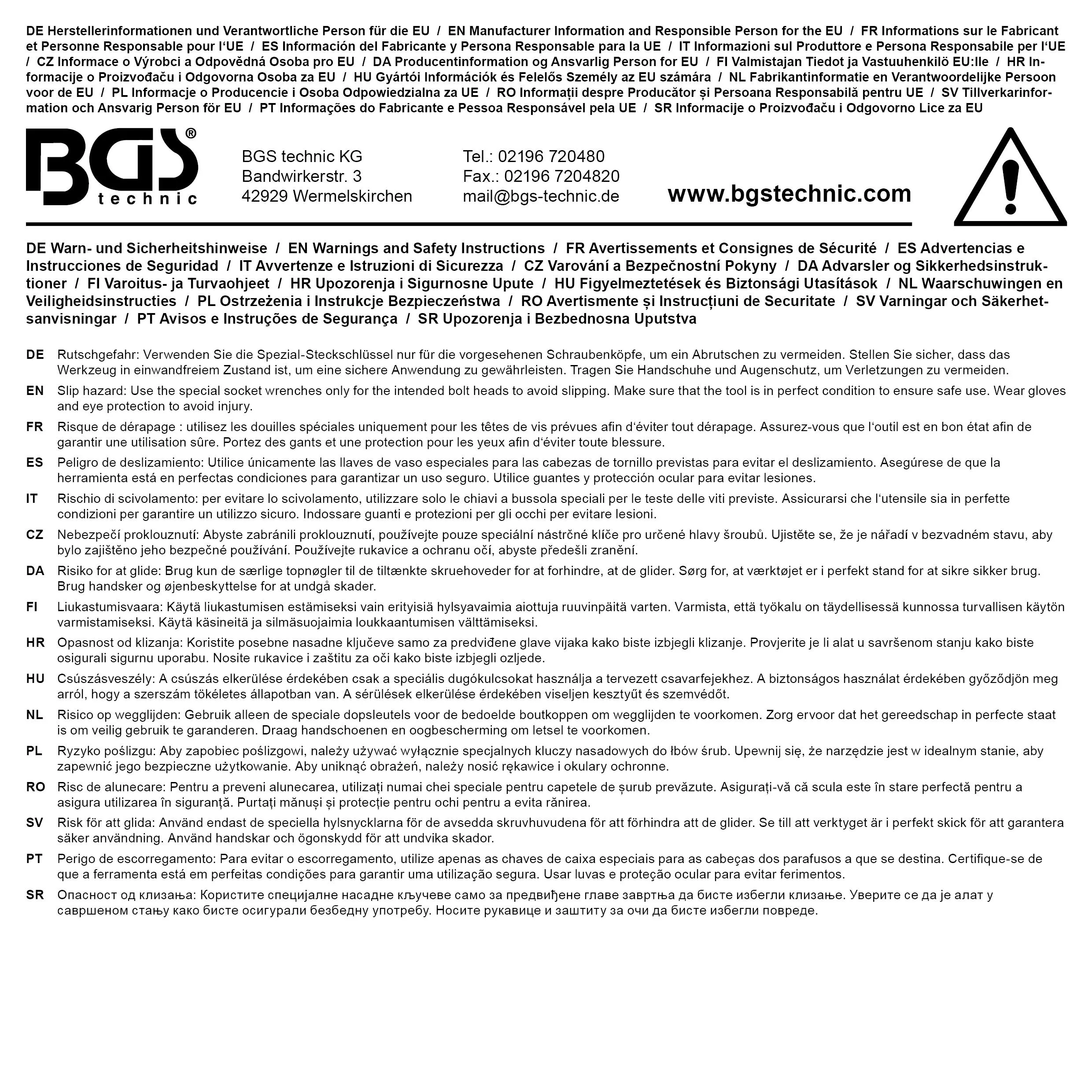 BGS technic Douille empreinte triangulaire | M6 (10 mm) BGS technic Douille empreinte triangulaire | M6 (10 mm)