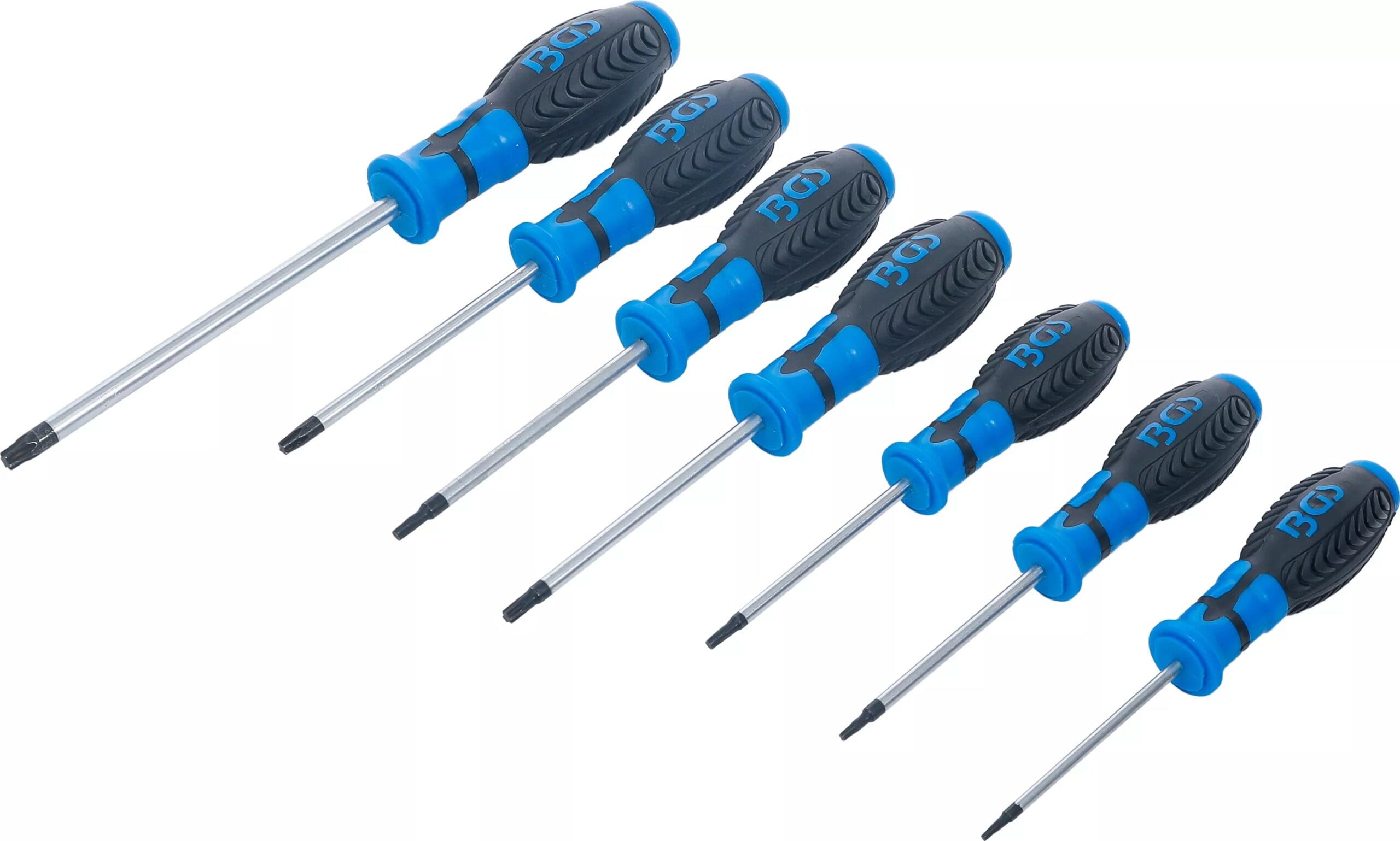 BGS technic Jeu de tournevis | Profil T (pour Torx) T10 - T40 | 7 pièces