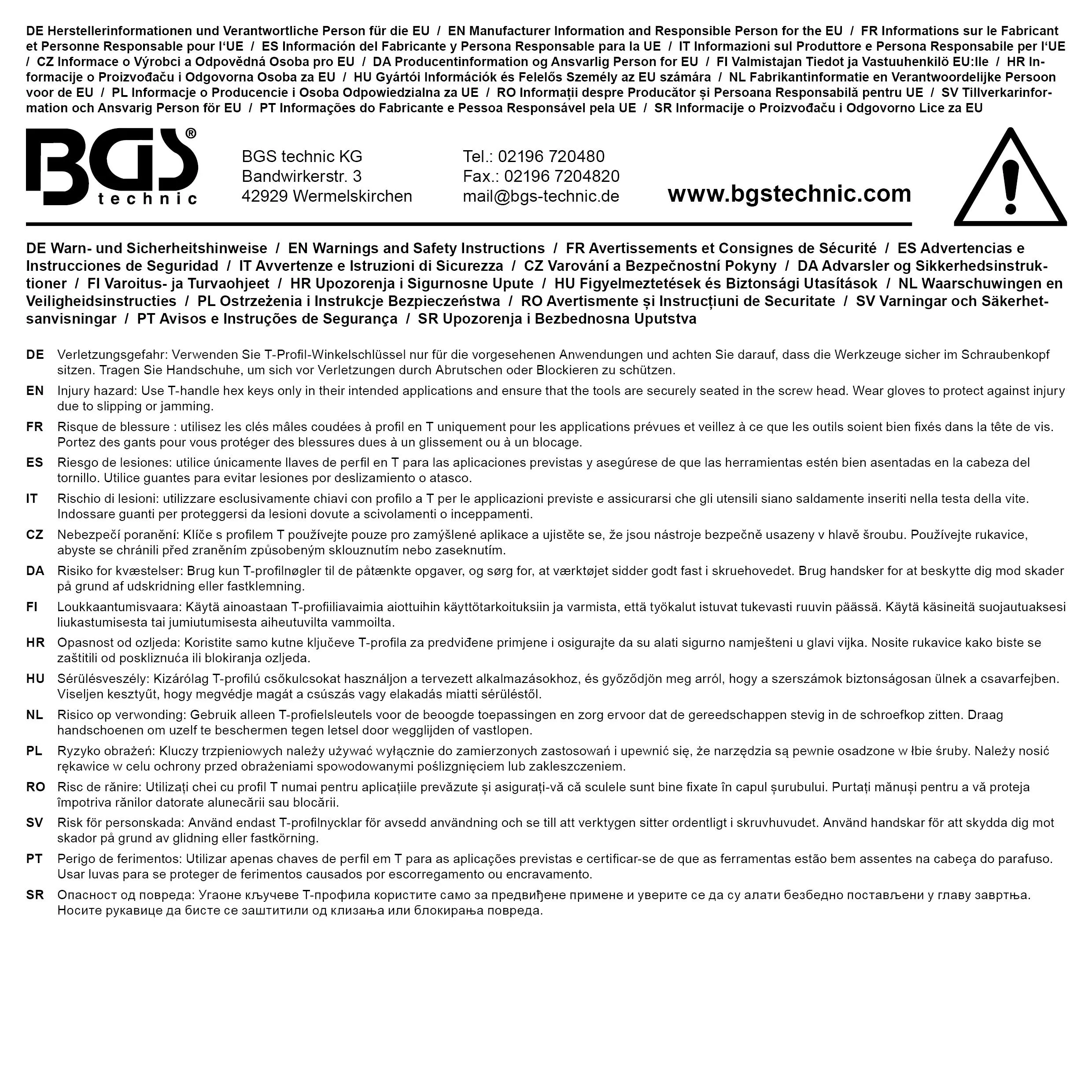 BGS technic Clé allen | extra longues | profil T (pour Torx) avec/sans perçage T20 BGS technic Clé allen | extra longues | profil T (pour Torx) avec/sans perçage T20