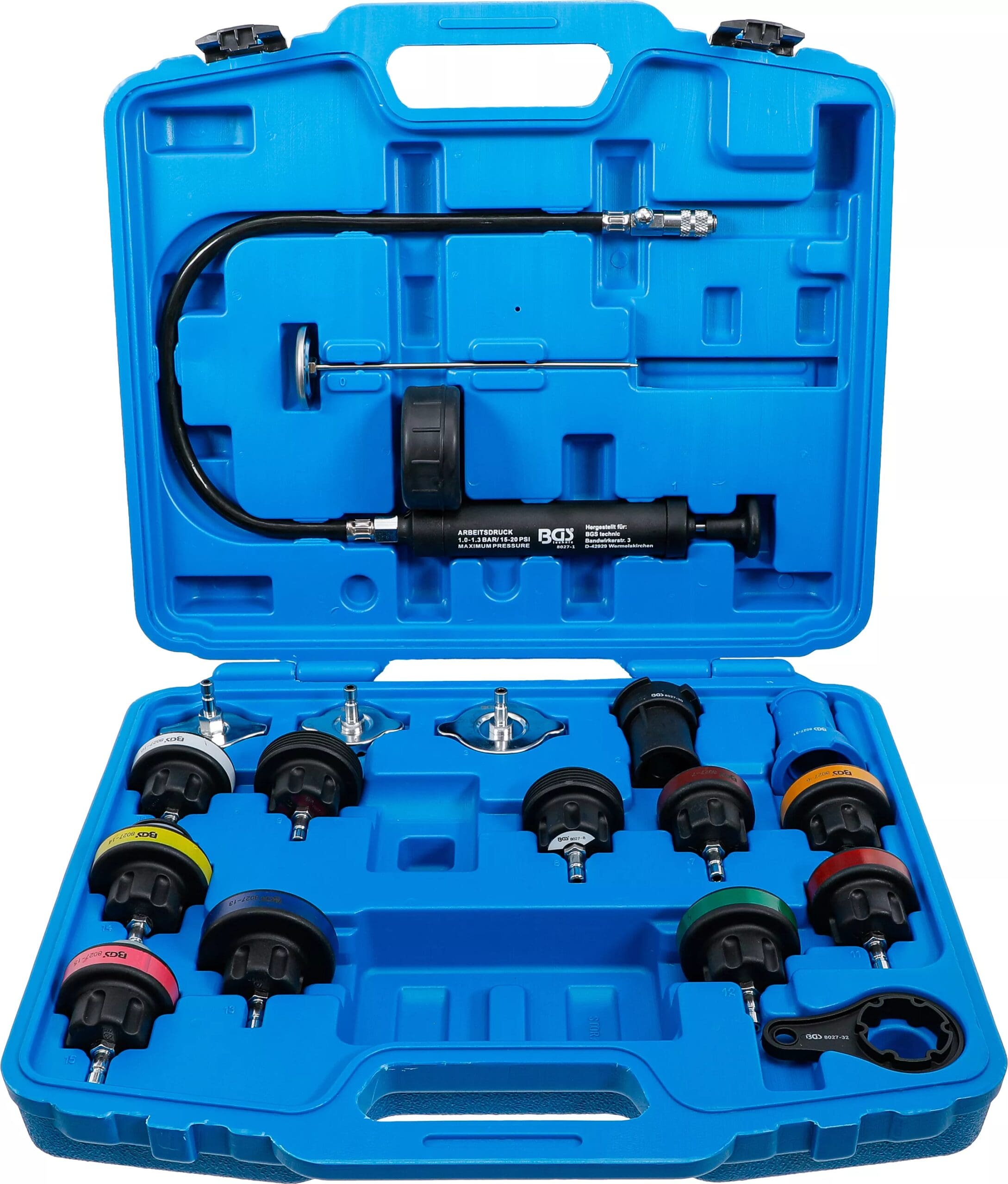 BGS technic Testeur de circuit de refroidissement | 18 pièces