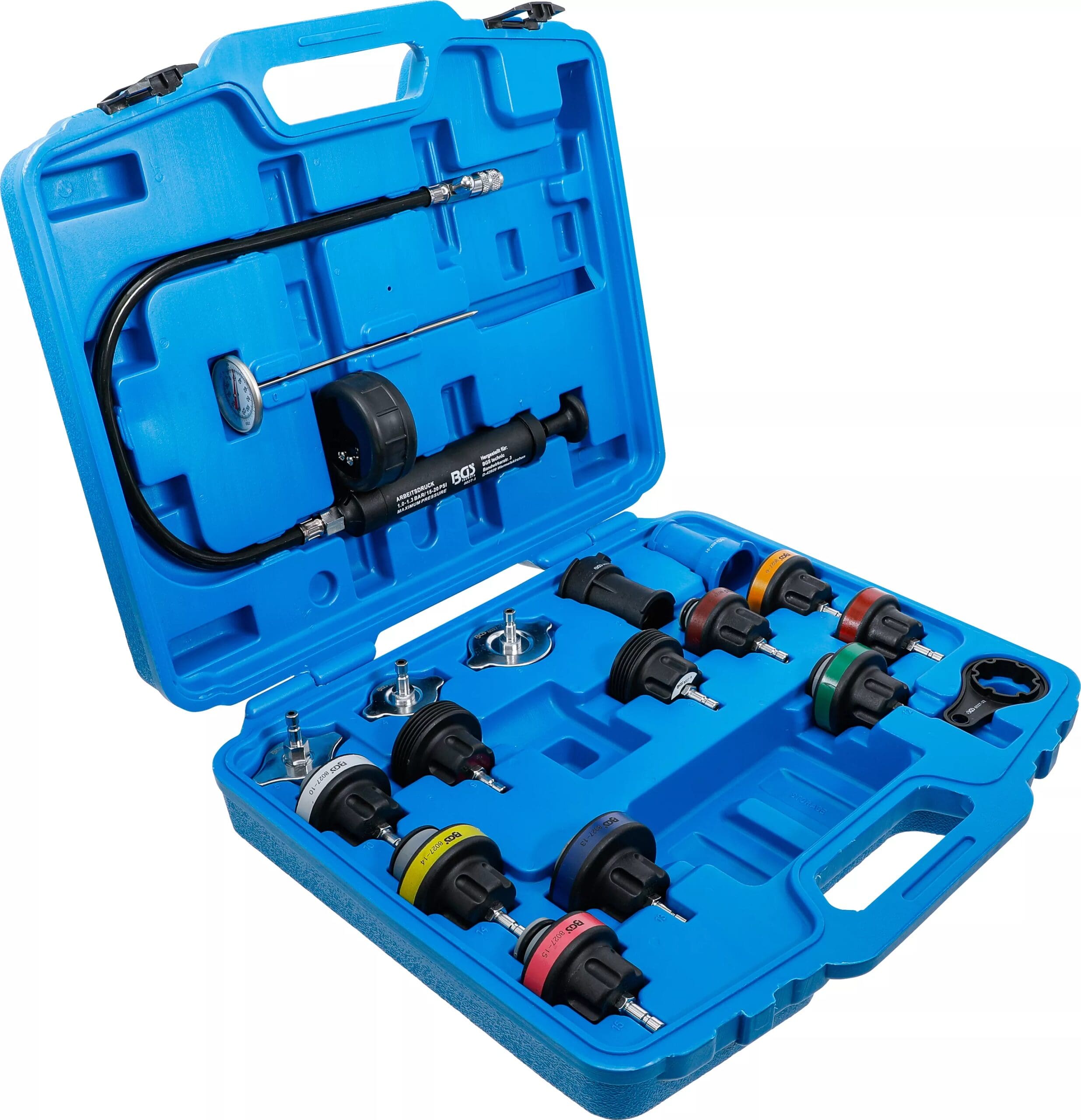 BGS technic Testeur de circuit de refroidissement | 18 pièces BGS technic Testeur de circuit de refroidissement | 18 pièces