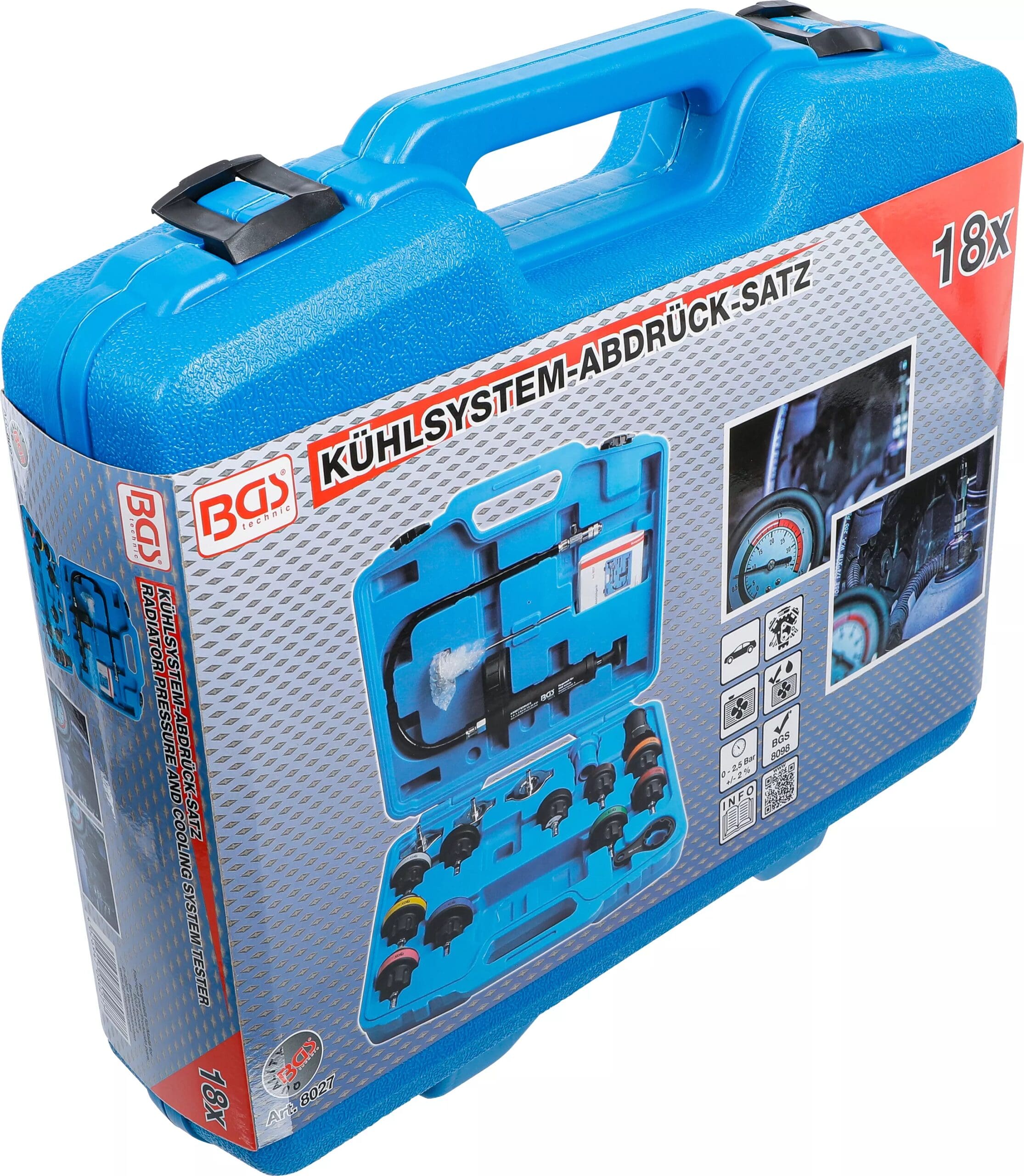 BGS technic Testeur de circuit de refroidissement | 18 pièces BGS technic Testeur de circuit de refroidissement | 18 pièces